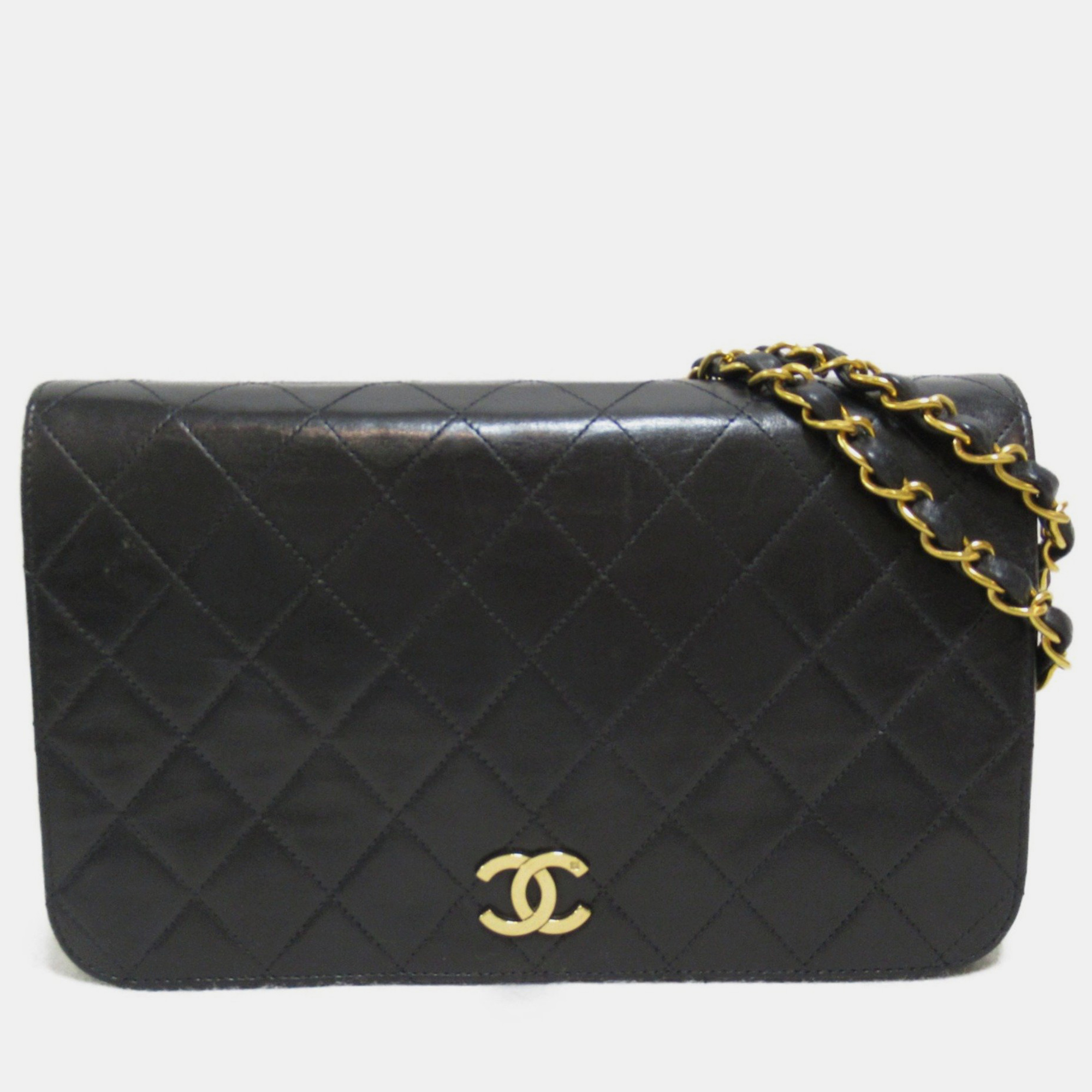 

Chanel Black Leather Quilted CC Flap Bag Shoulder Bags
