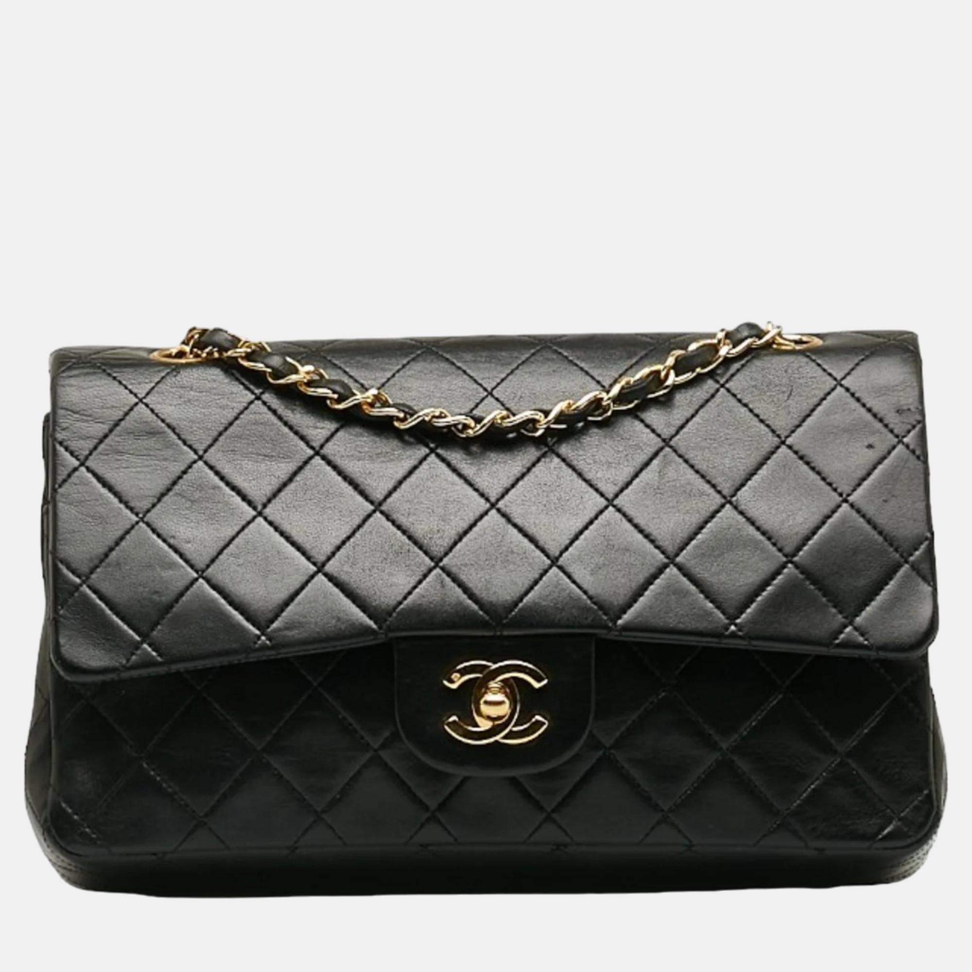 

Chanel Black Leather Medium Classic Double Flap Bag