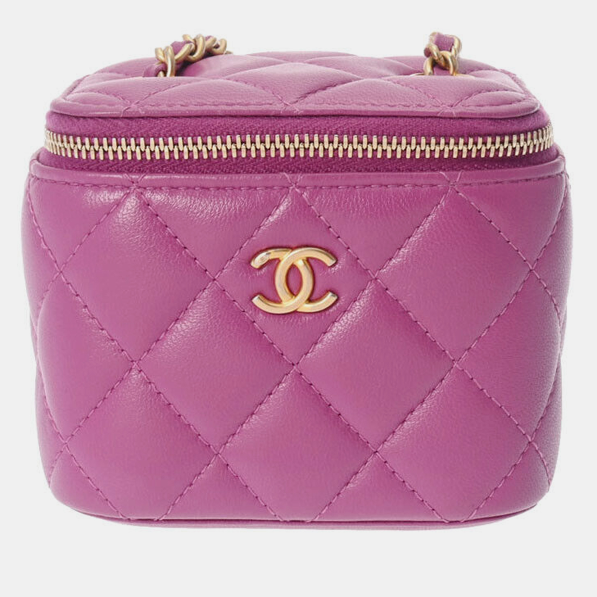 

Chanel Purple Lambskin Leather Small Vanity Shoulder Bag