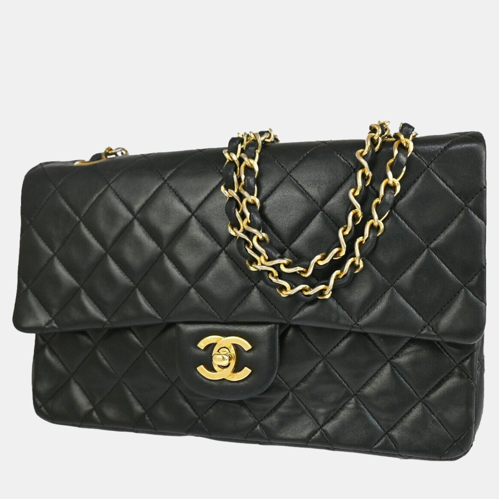 

Chanel Black Leather Timeless bag