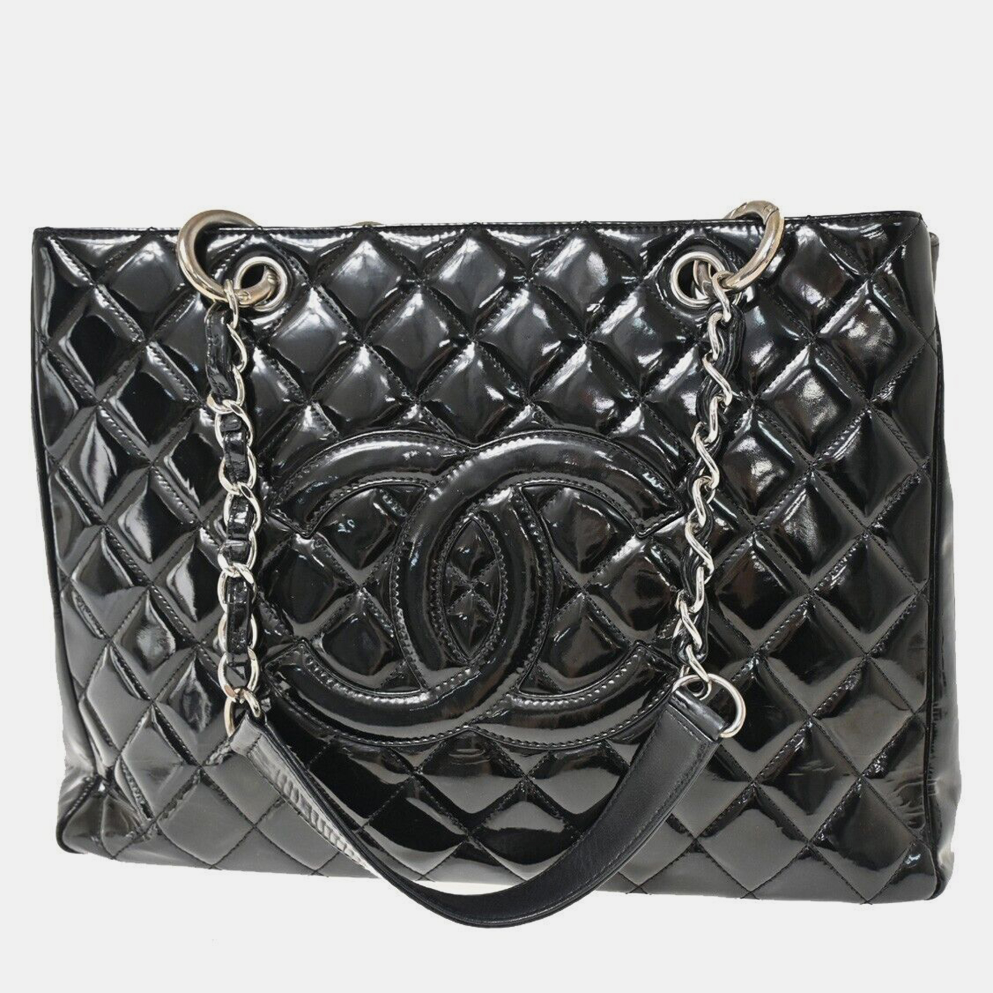 

Chanel Black Patent Leather Grand shopping shoulder bag