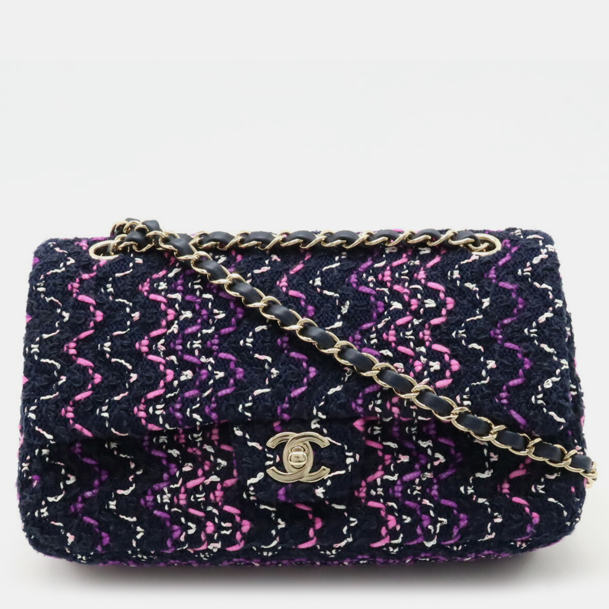 

Chanel Quilted Multicolor Tweed Medium Classic Double Flap Bag