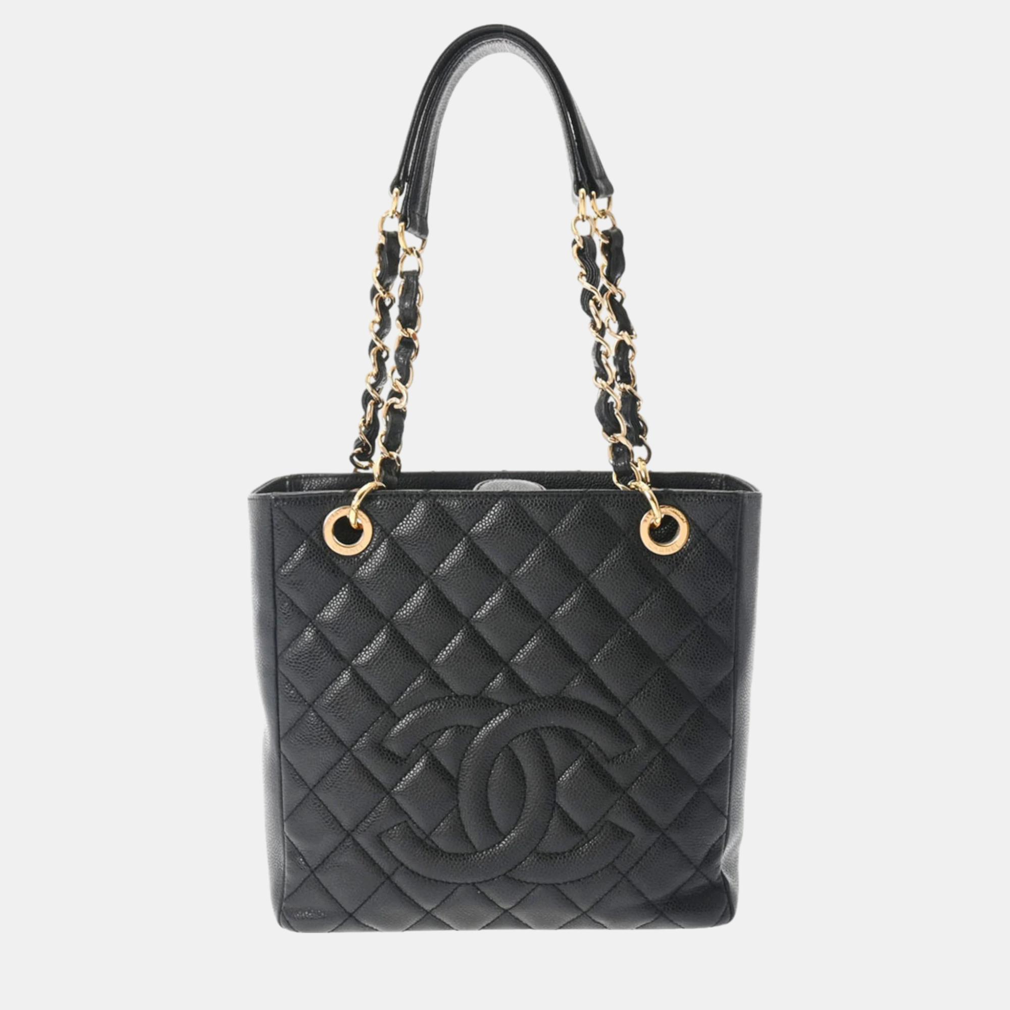 

Chanel Black Caviar Leather GST Totes