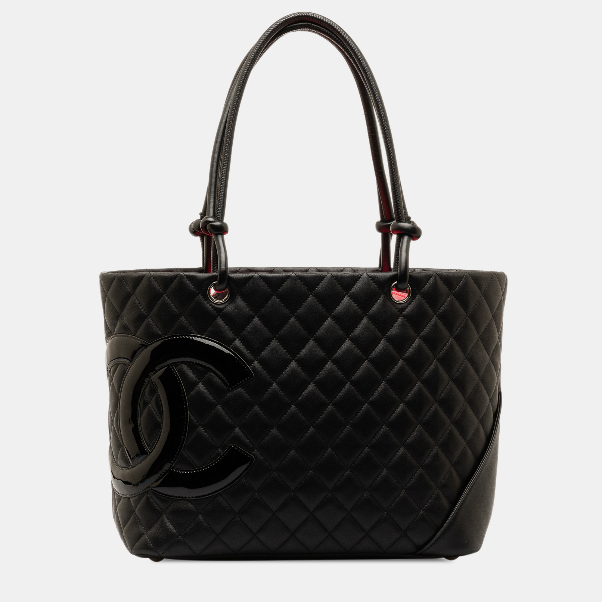 

Chanel Large Lambskin Cambon Ligne Tote, Black