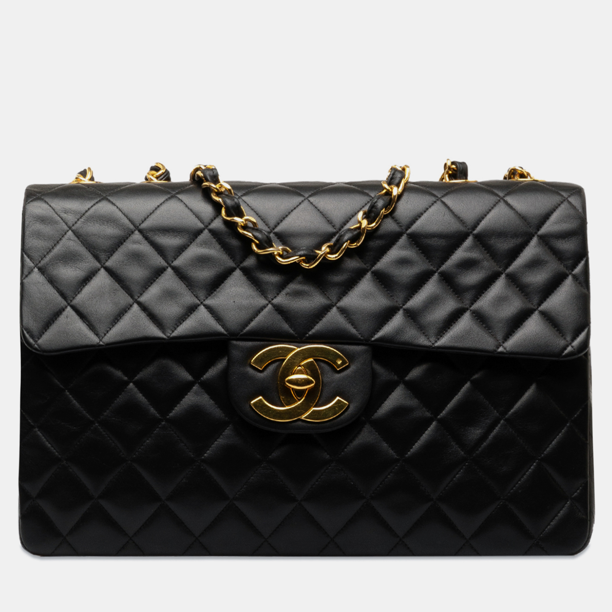 

Chanel Maxi  Classic Lambskin Single Flap, Black