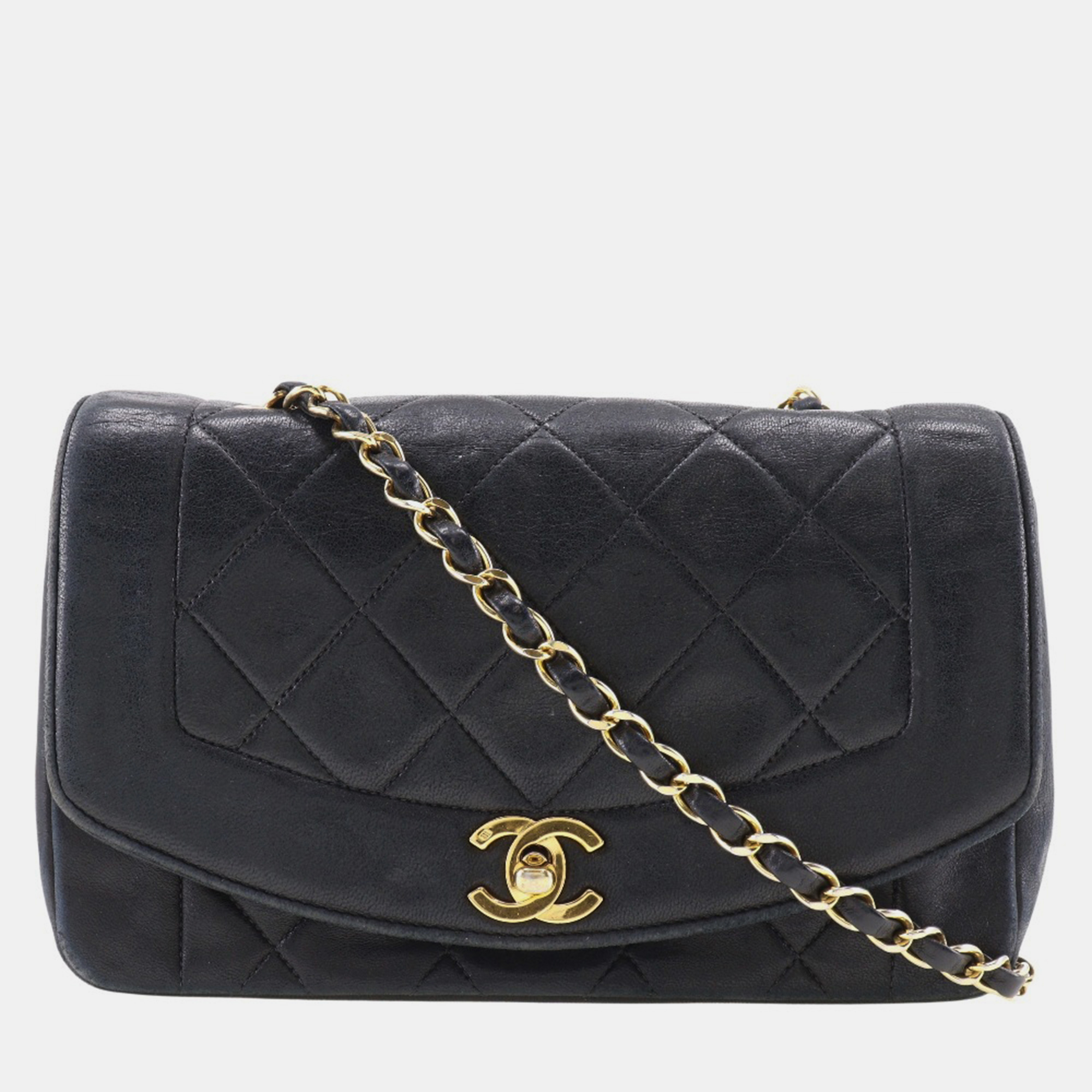 

Chanel Black Leather Diana Flap Shoulder Bag