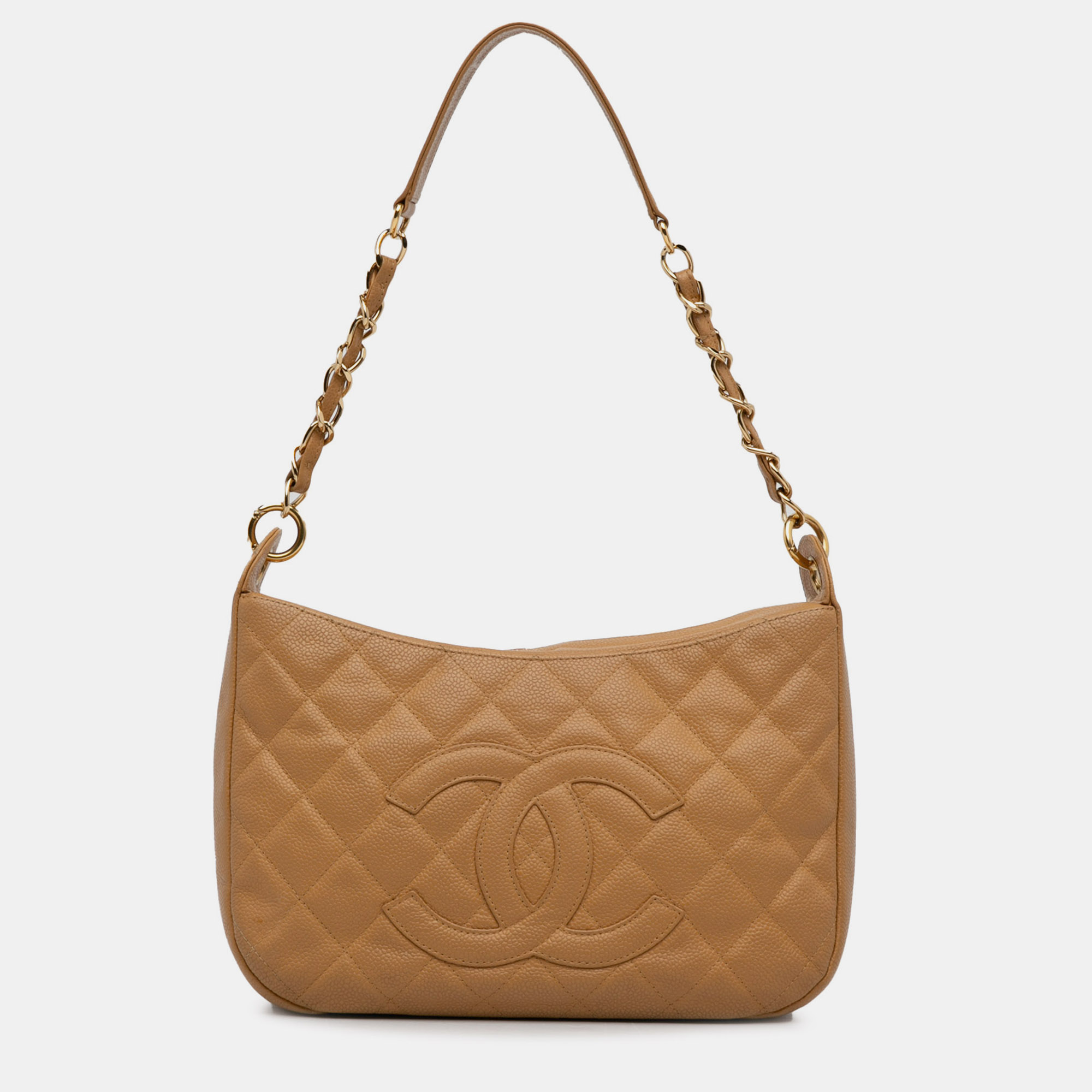 

Chanel Caviar Timeless Shoulder Bag, Beige