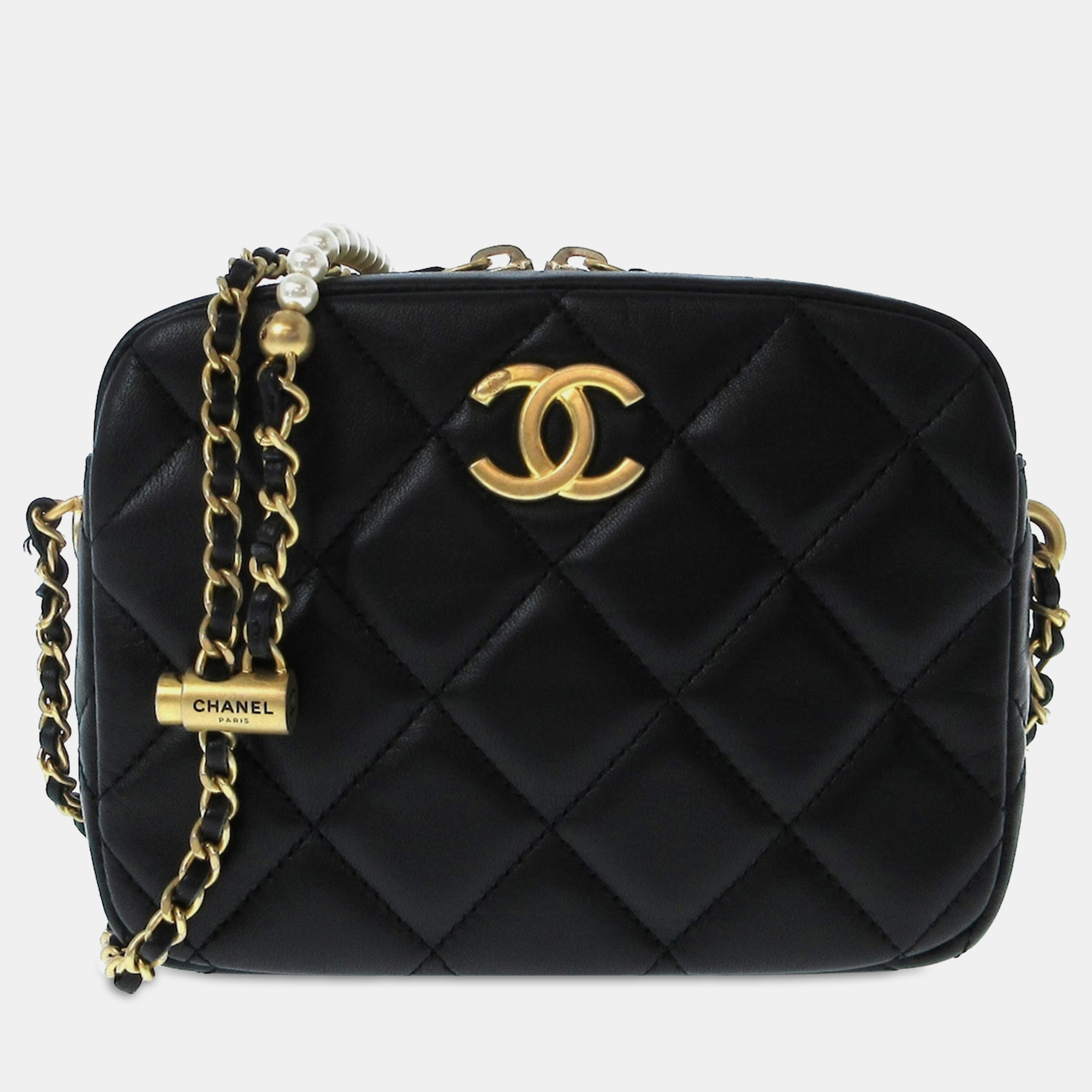 

Chanel Quilted Lambskin My Perfect Camera Case, Black