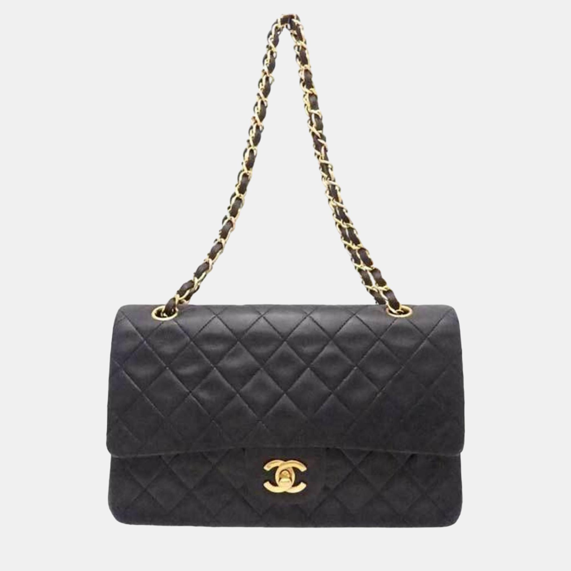 

Chanel Black Leather Medium Classic Double Flap Bag