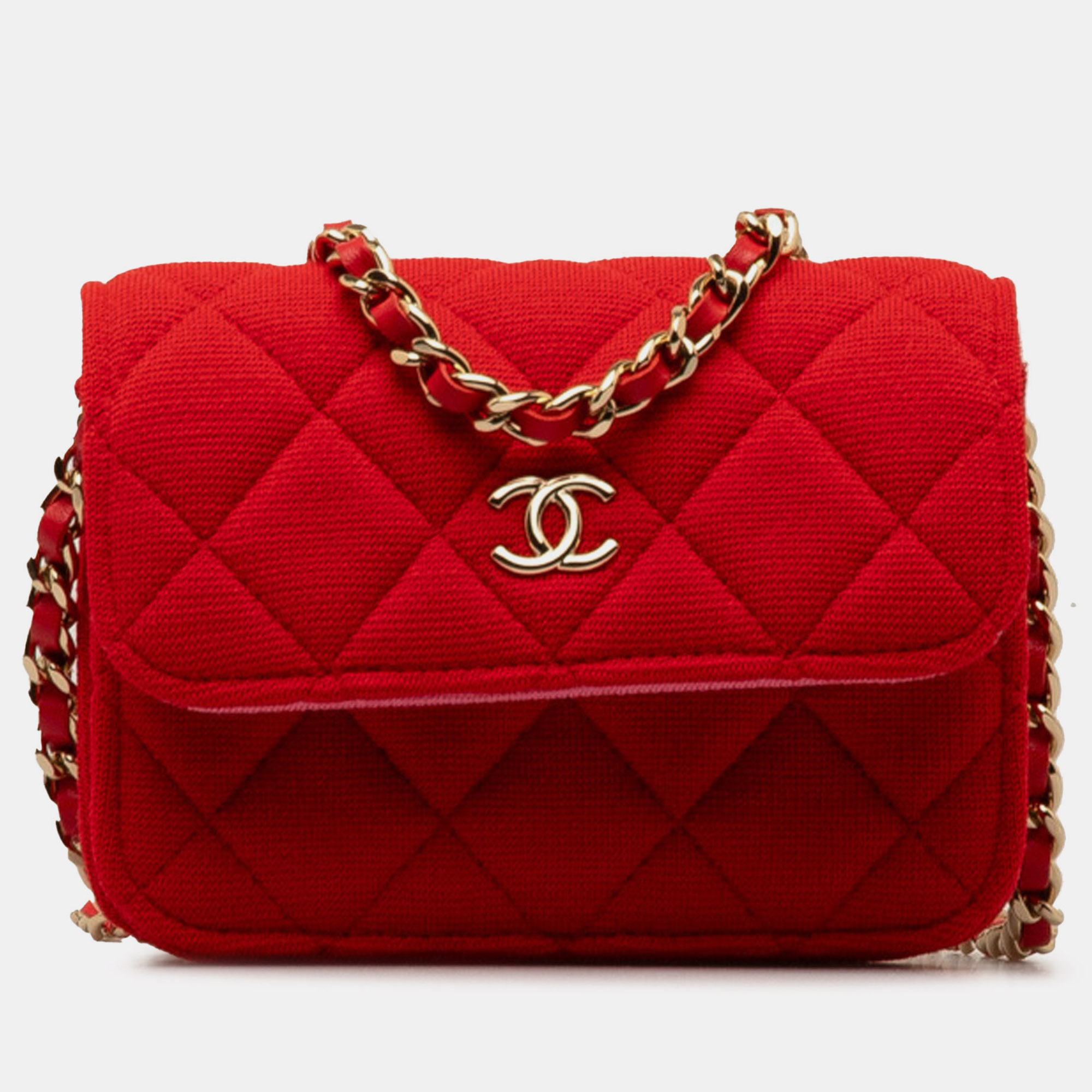 

Chanel Mini Quilted Jersey VIP Crossbody, Red