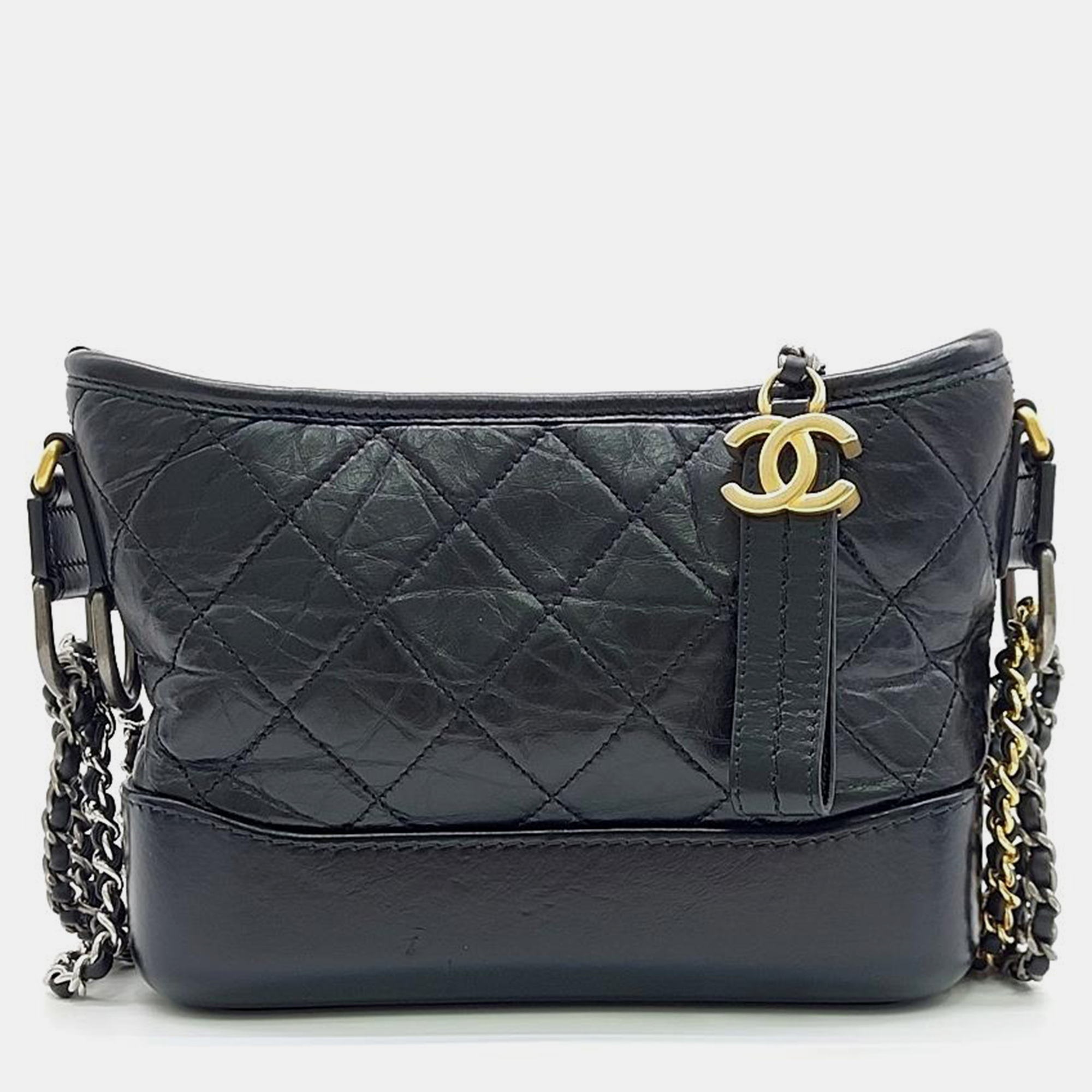 

Chanel Black Leather Small Gabrielle Hobo Bag