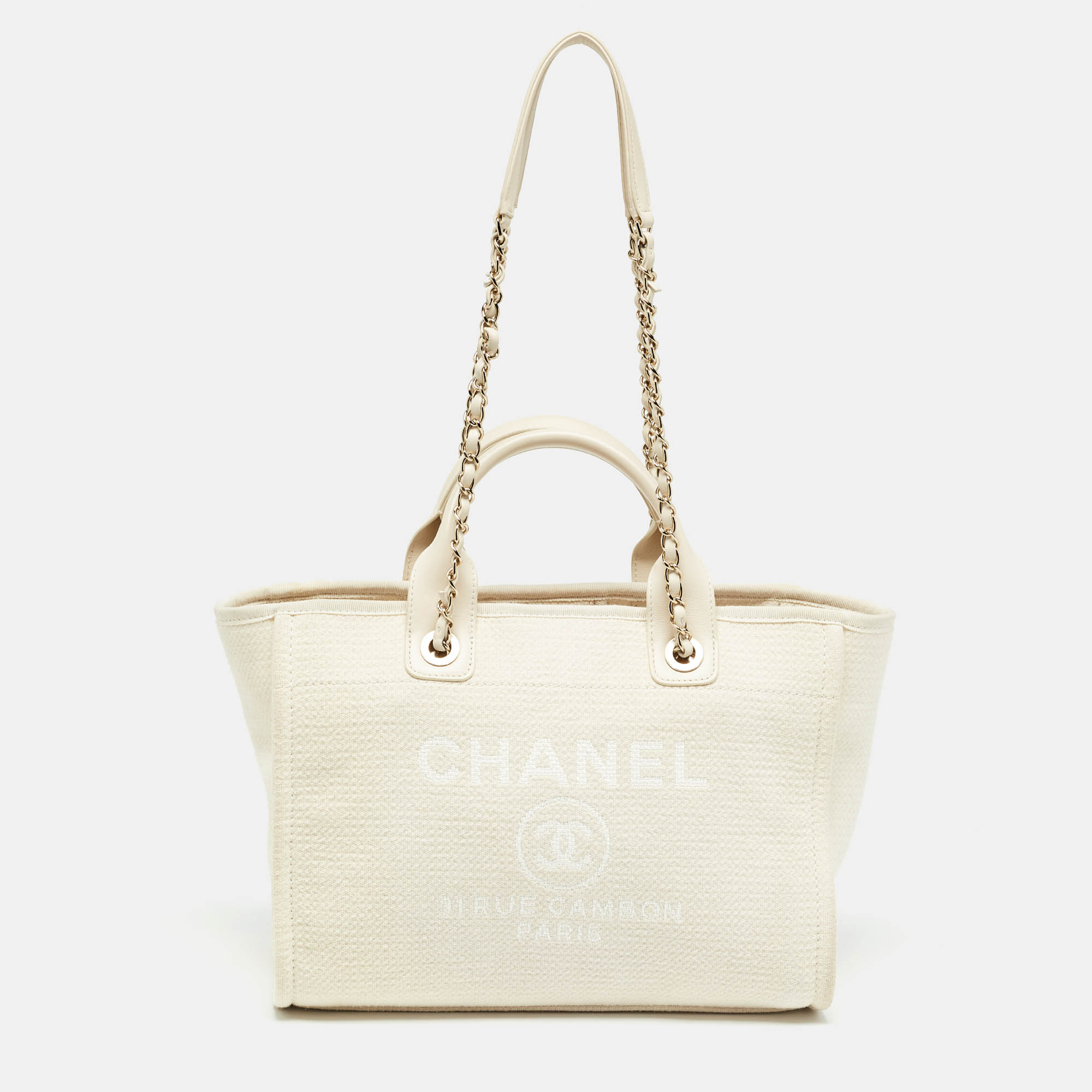 

Chanel Cream Canvas  Deauville Tote