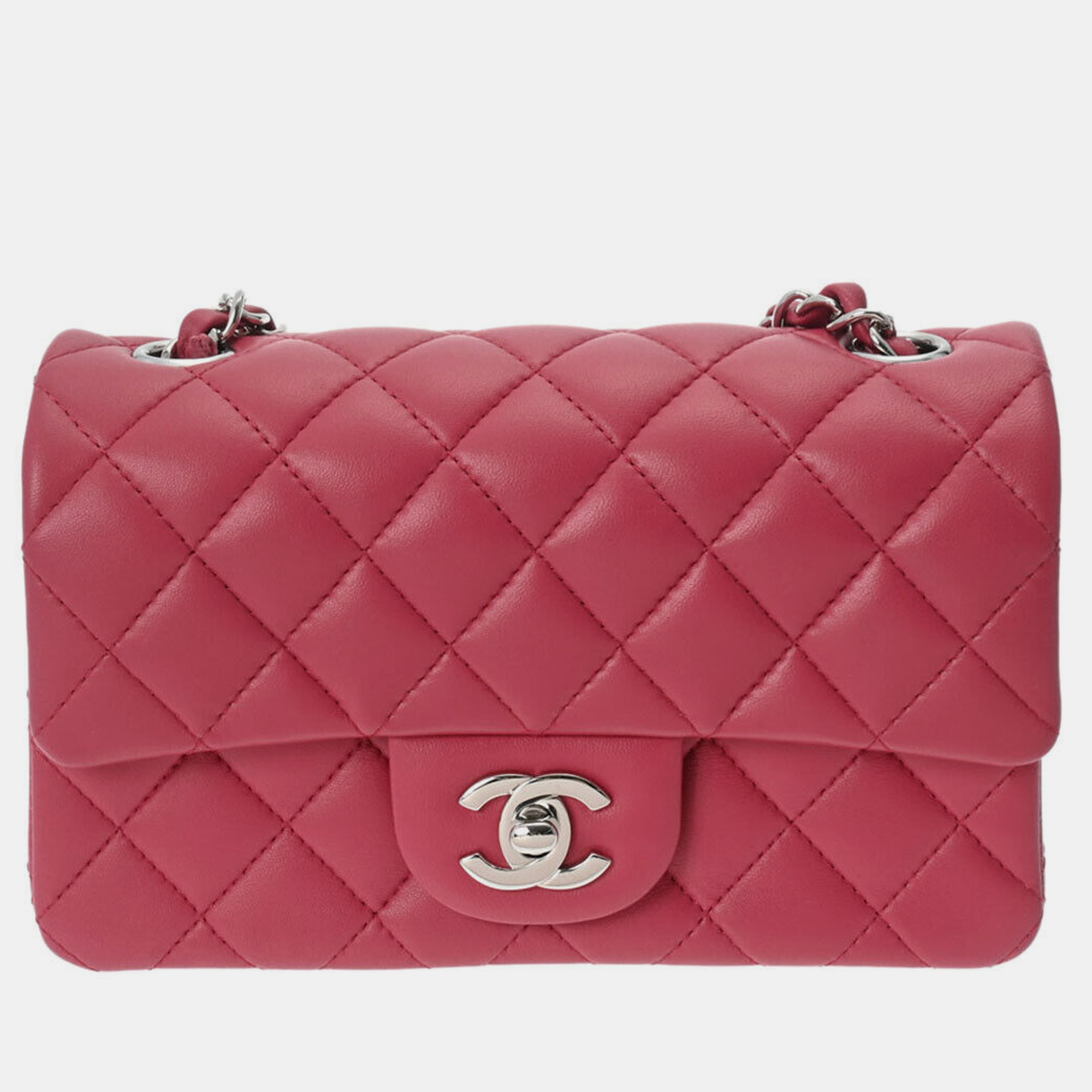 

Chanel Pink Leather Small Classic Double Flap Bag