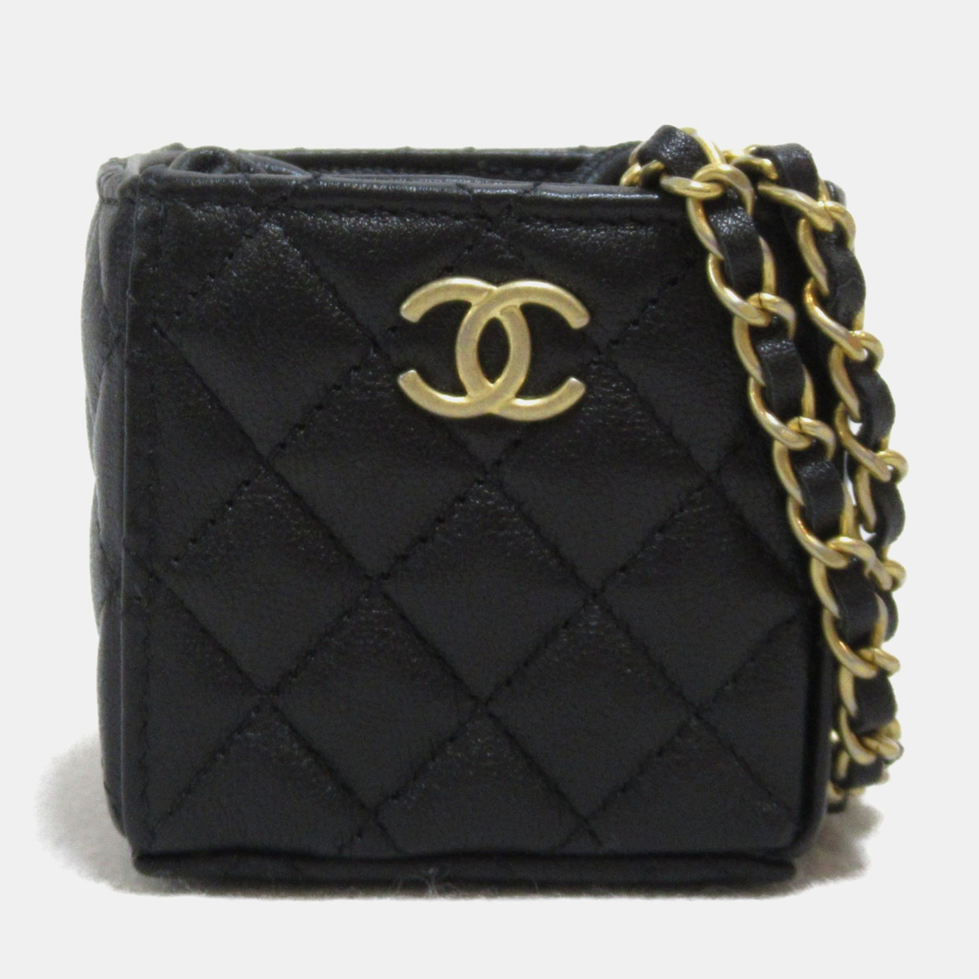 

Chanel Black Quilted Lambskin Mini CC Square Shoulder Bag
