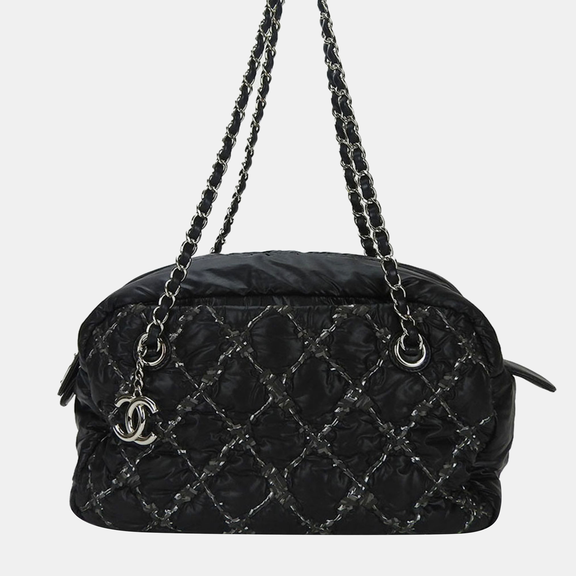 

Chanel Black Paris-Byzance Tweed On Stitch Bowling Bag