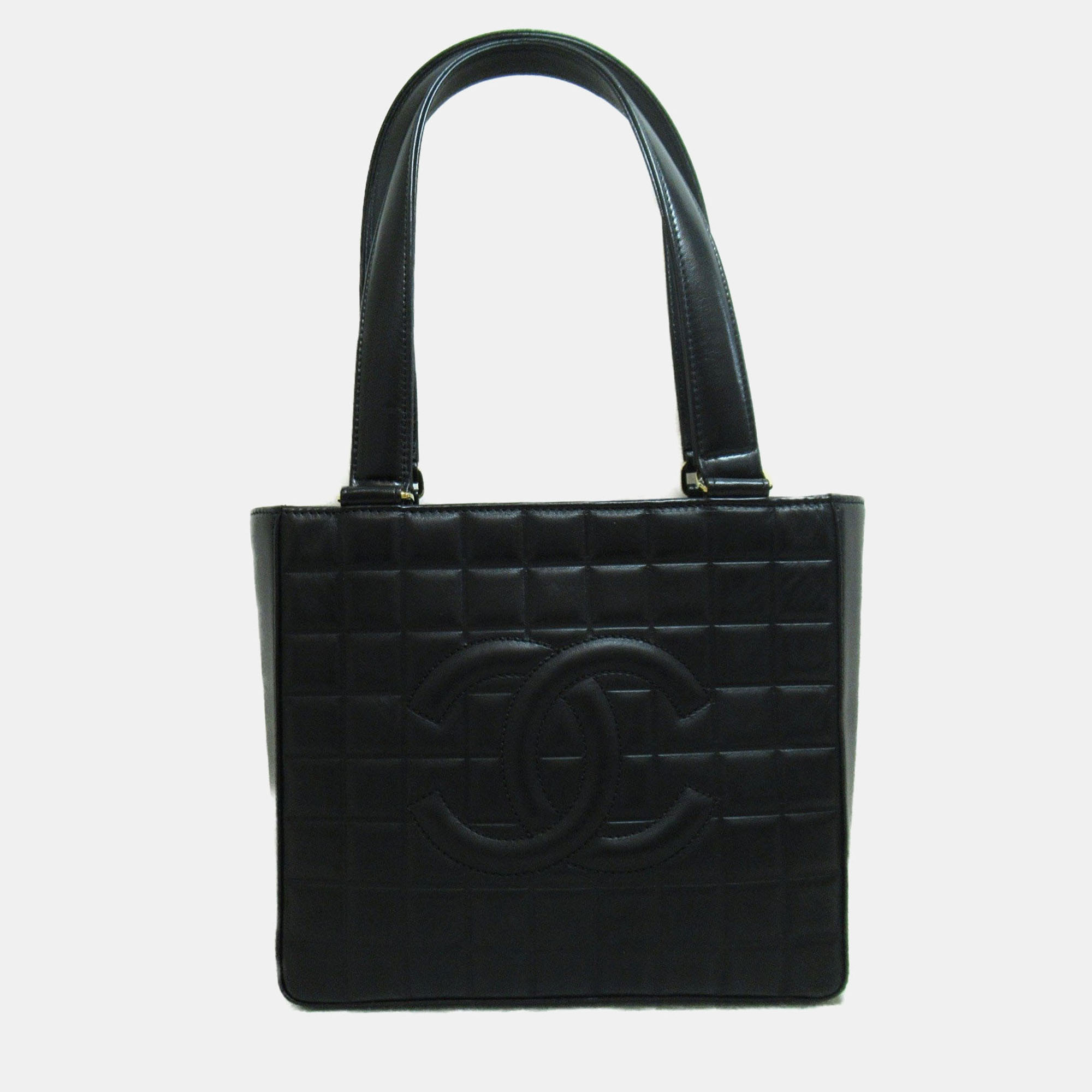 

Chanel Black Lambskin Chocolate bar Tote Bag