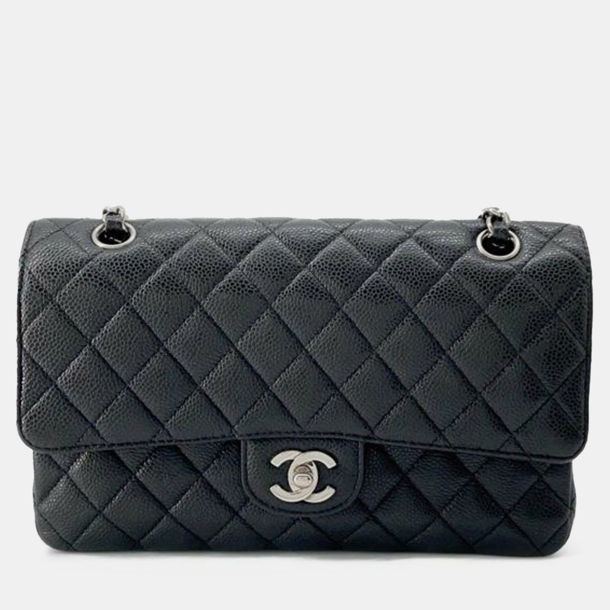

Chanel Medium Classic Caviar Double Flap Bag, Black