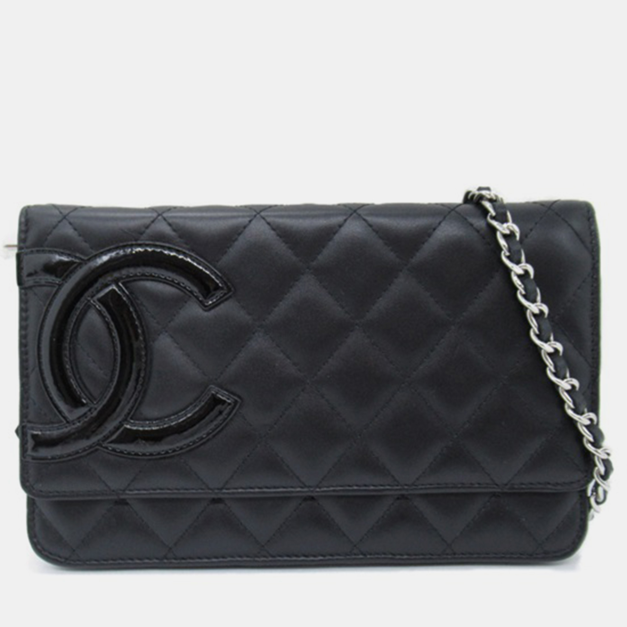 

Chanel Black Leather Cambon Quilted Leather Wallet on Chain
