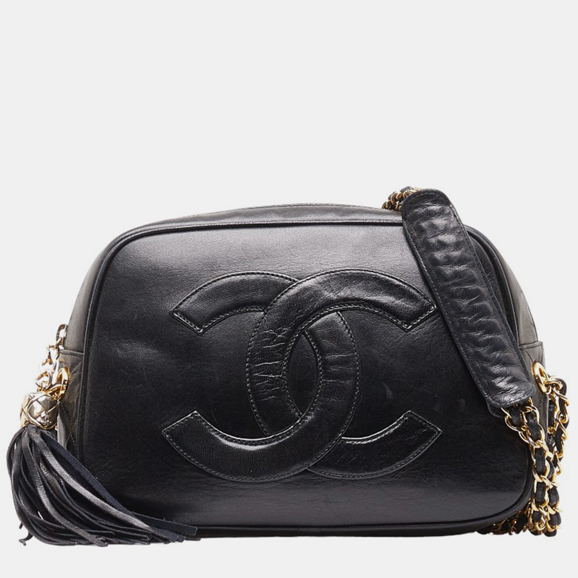 

Chanel Chanel Black Leather CC Camera Bag Chain Bag