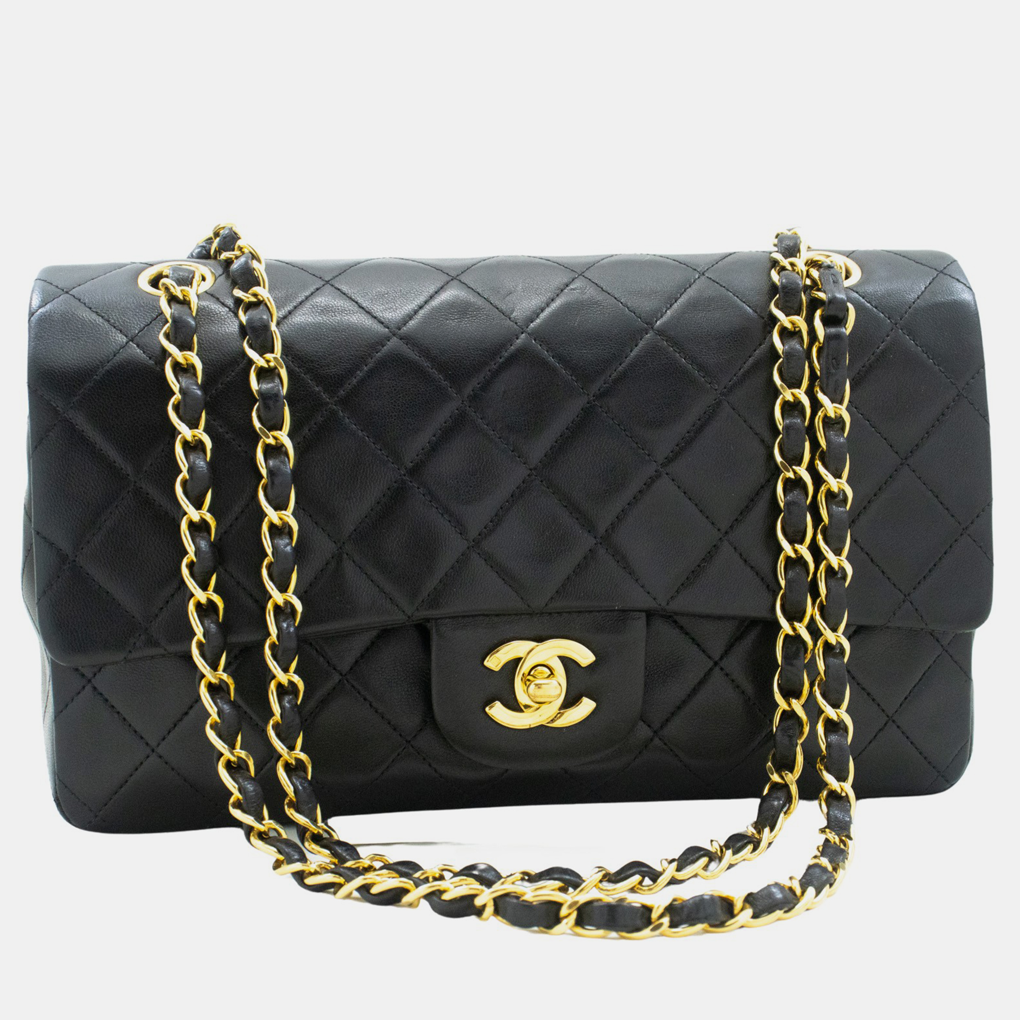 

Chanel Black Leather Classic Double Flap Bag