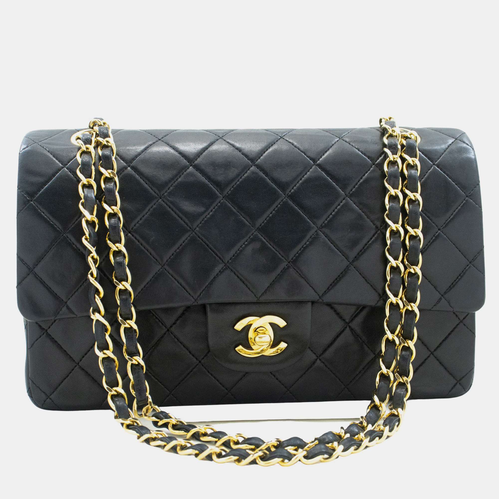 

Chanel Black Leather Classic Double Flap Bag