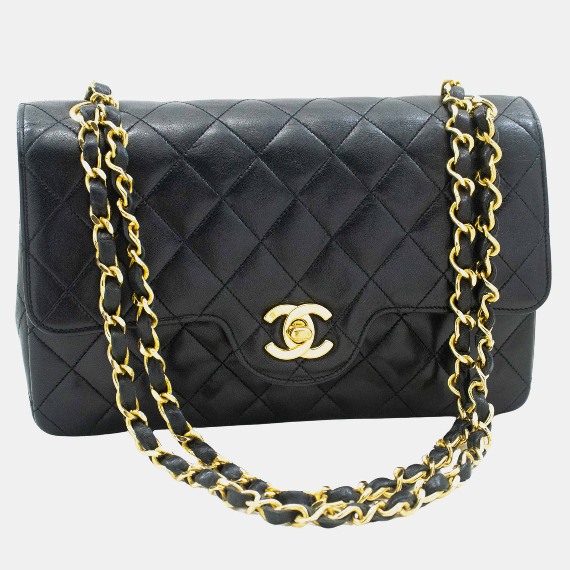 

Chanel Black Leather Classic Double Flap Bag