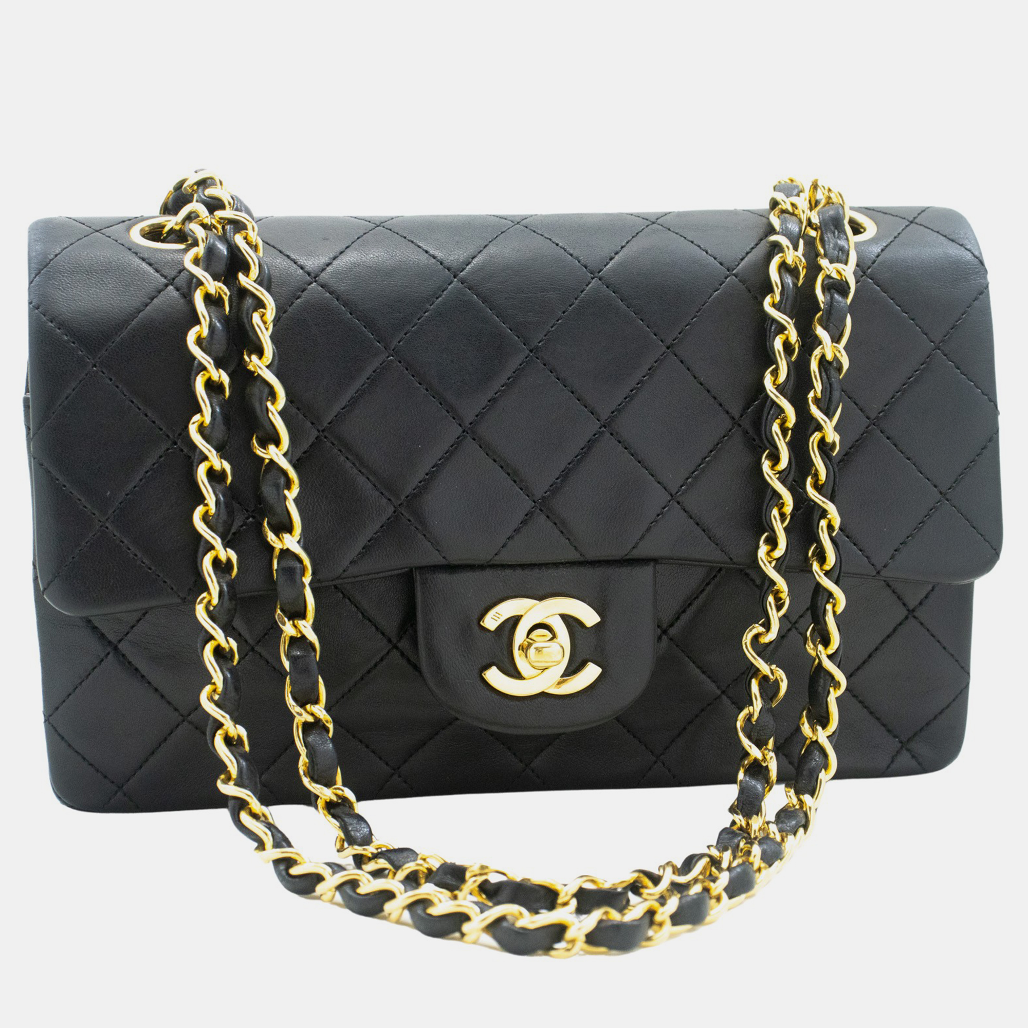 

Chanel Black Leather Classic Double Flap Bag