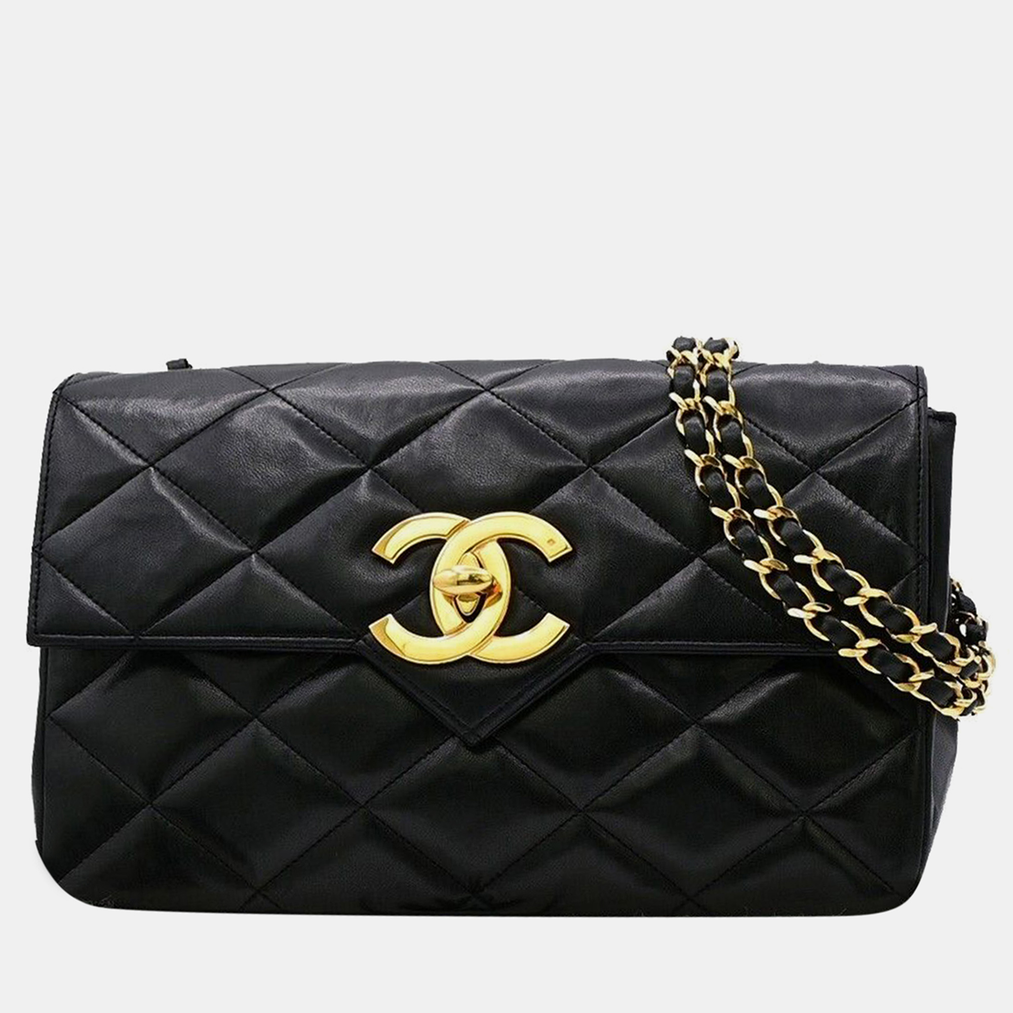 

Chanel Black Leather Vintage shoulder bag