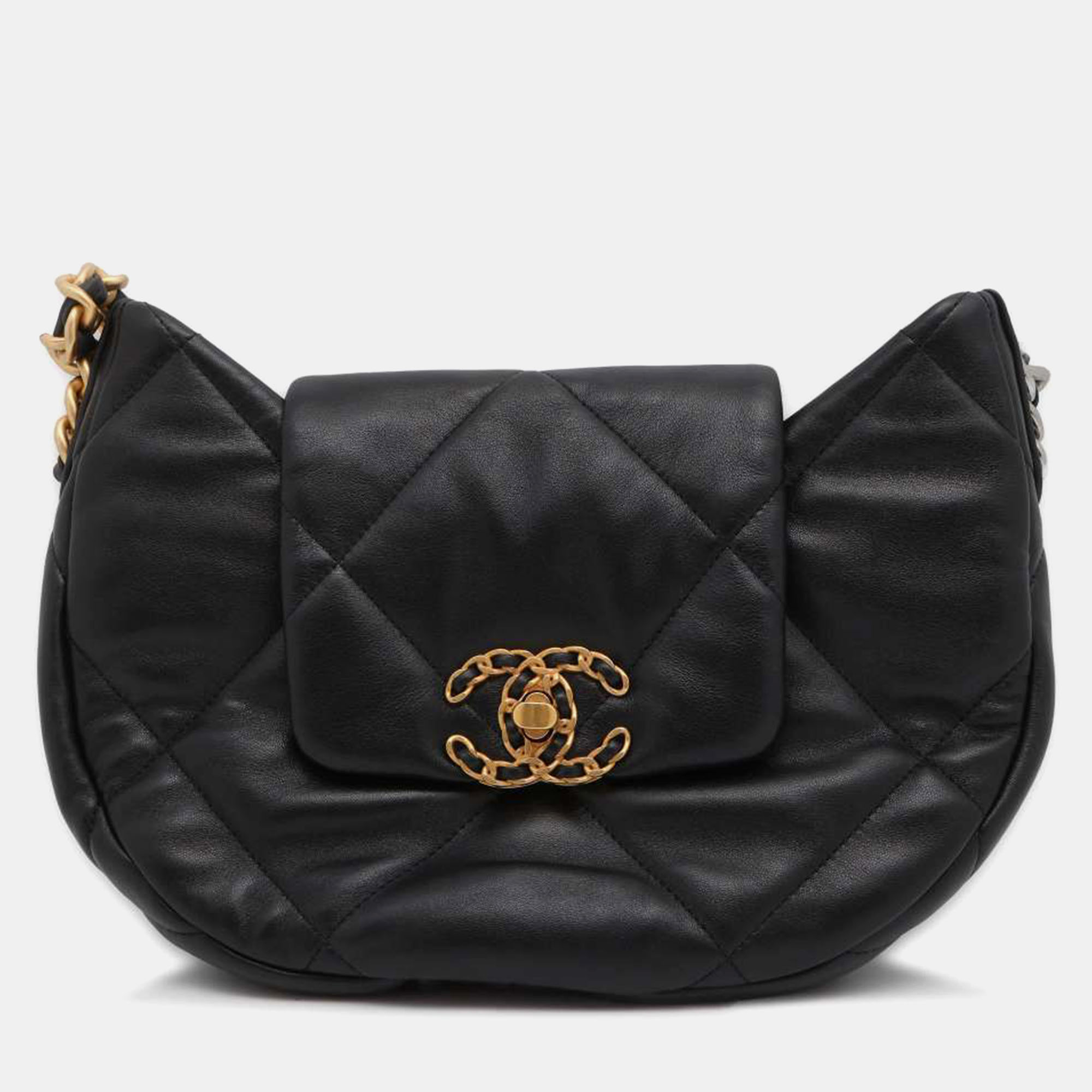 

Chanel Black Leather 19 Flap Bag