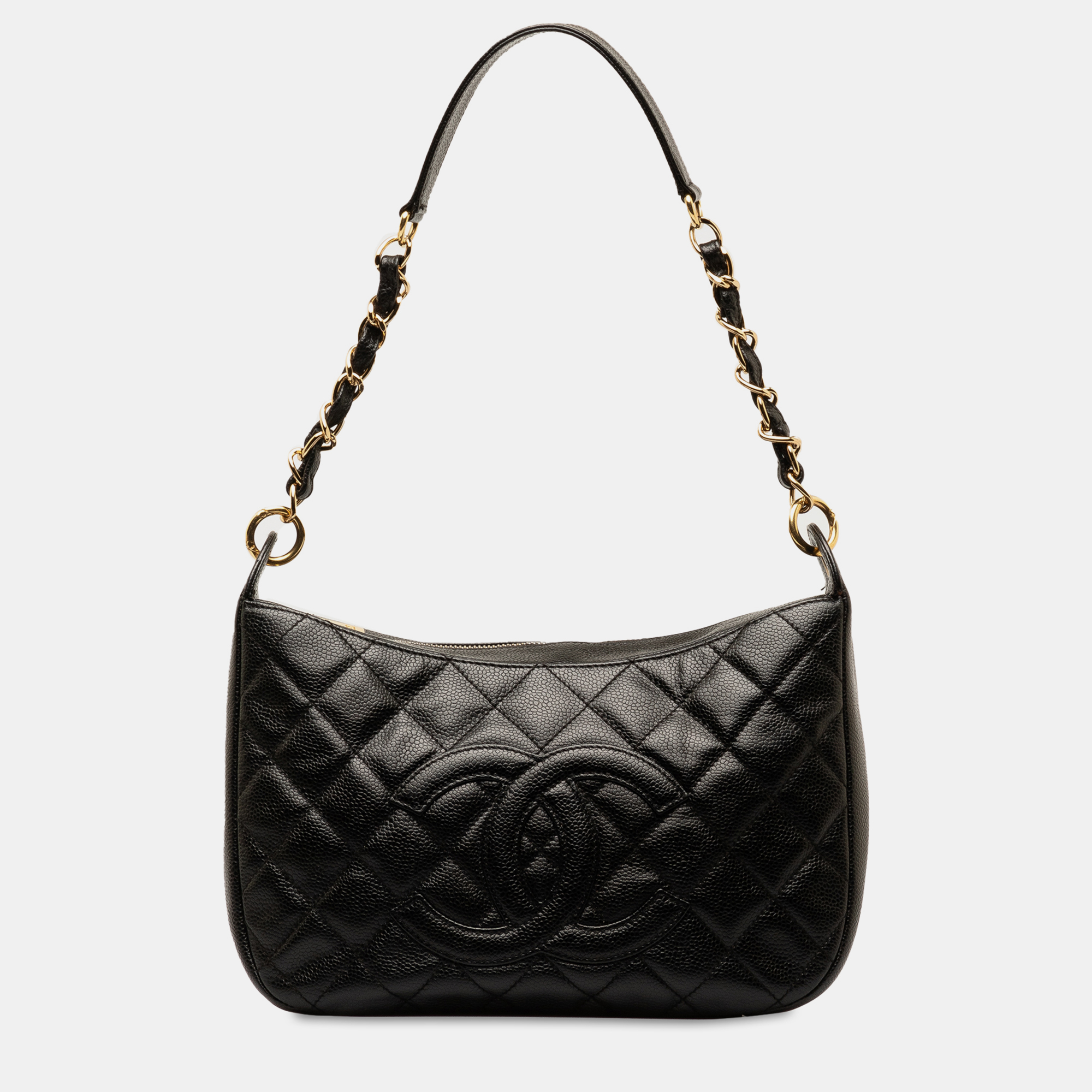 

Chanel Quilted Caviar Timeless CC Shoulder Bag, Black