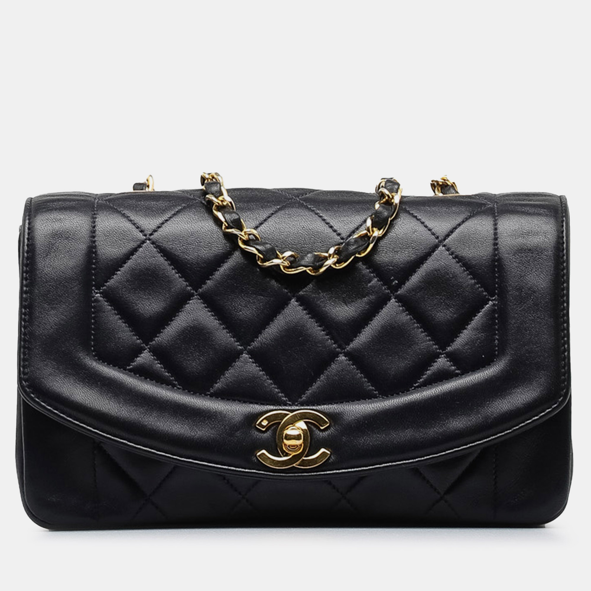 

Chanel Small Lambskin Diana Flap, Black