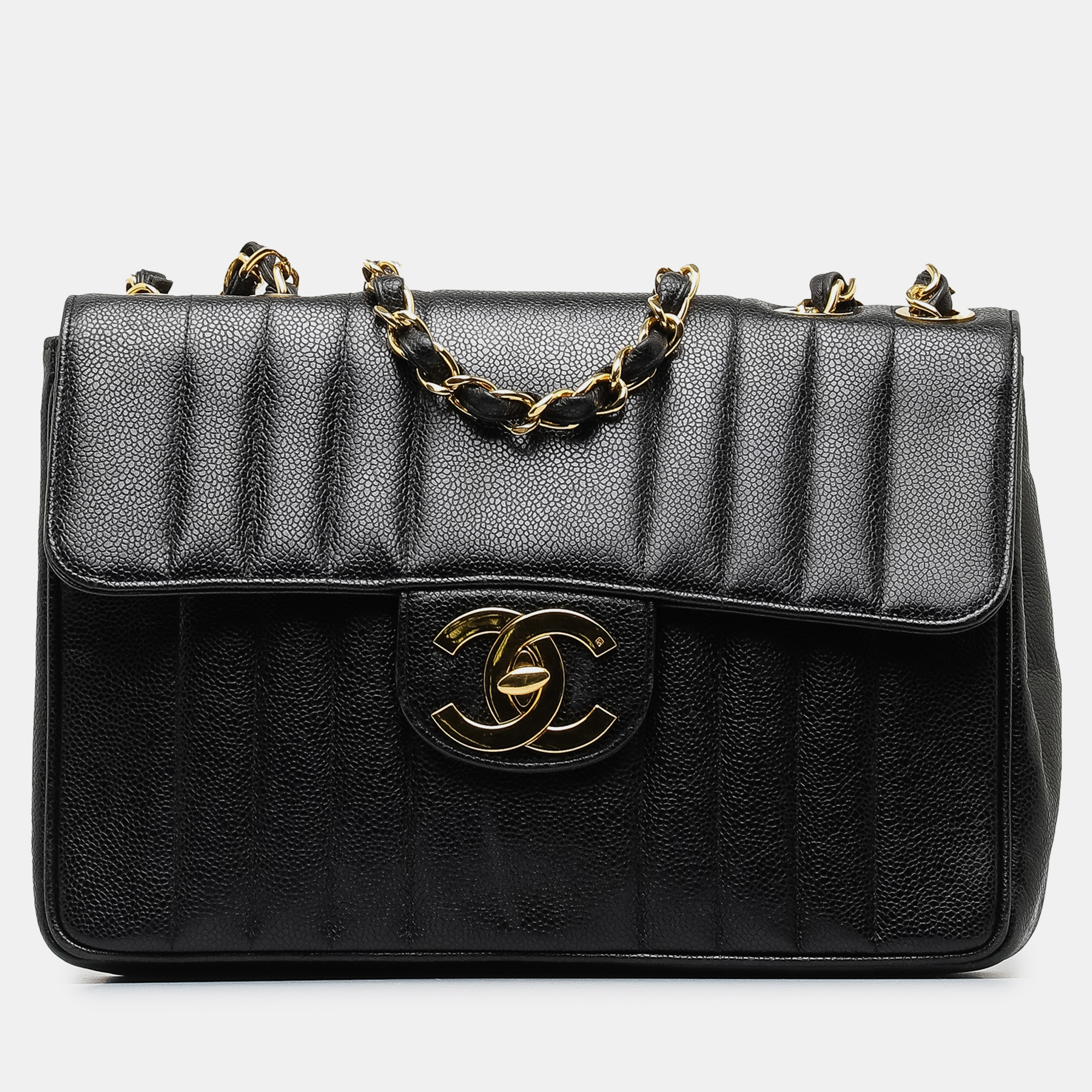 

Chanel Jumbo Caviar Mademoiselle Flap, Black