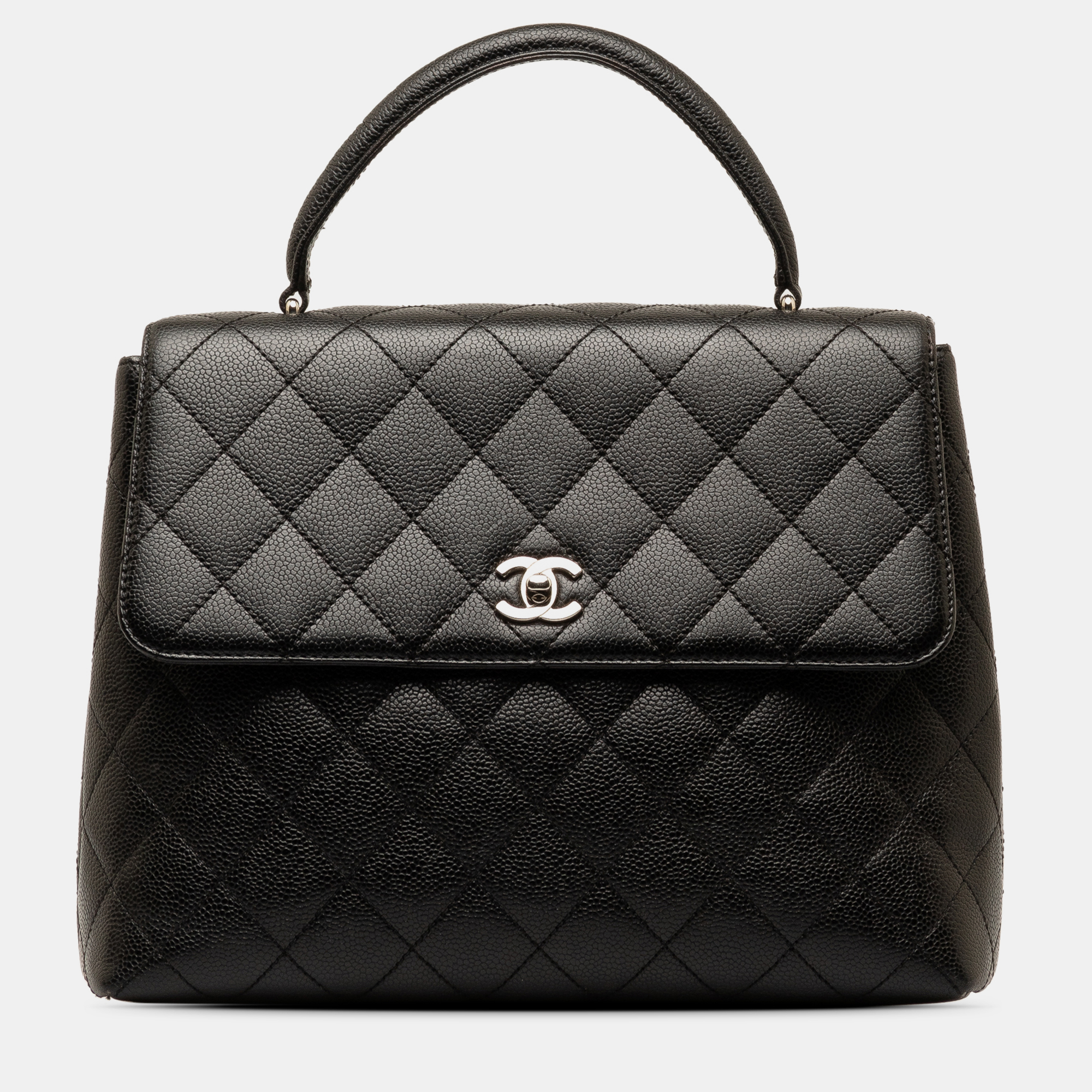 

Chanel Caviar Kelly Top Handle Bag, Black