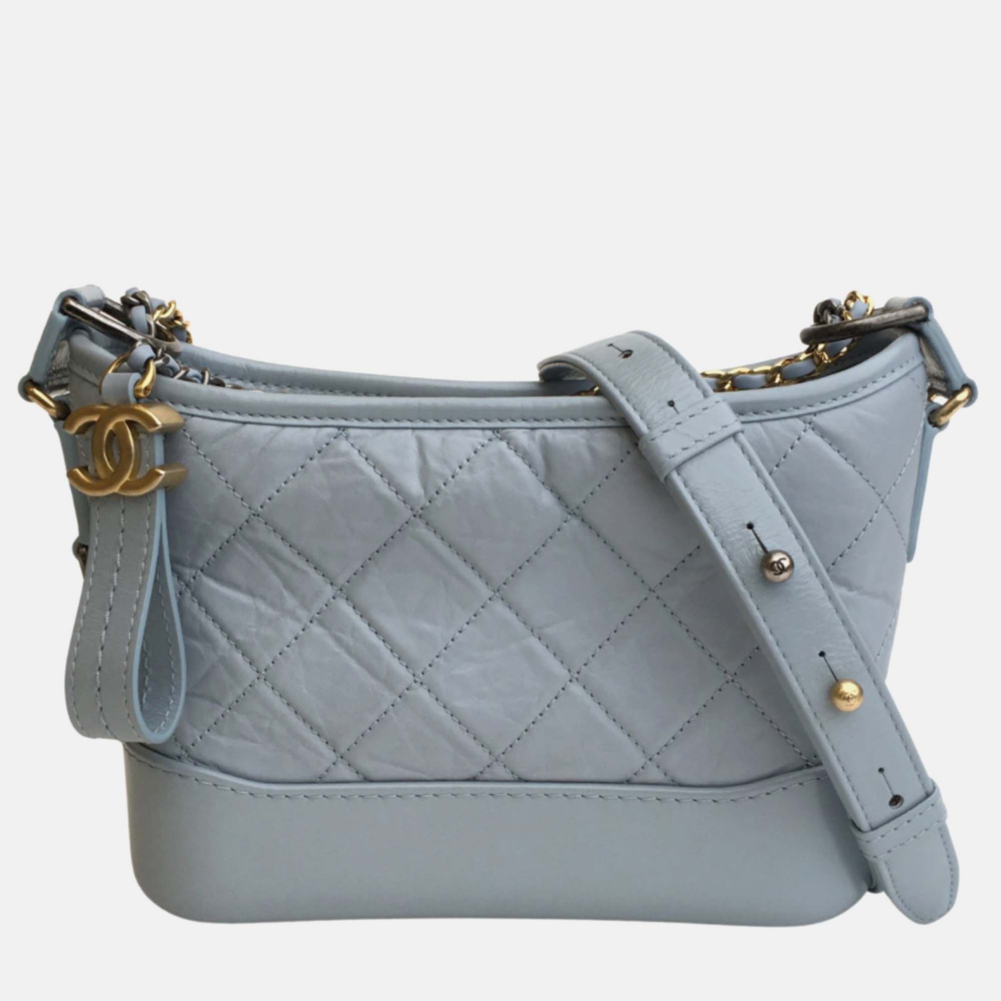 

Chanel Blue Leather  Gabrielle Shoulder Bag