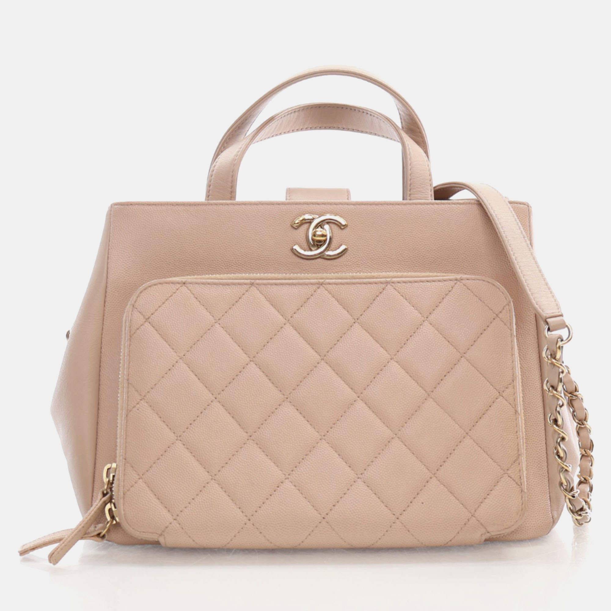 

Chanel Beige Caviar Leather  Business Affinity Shoulder Bags