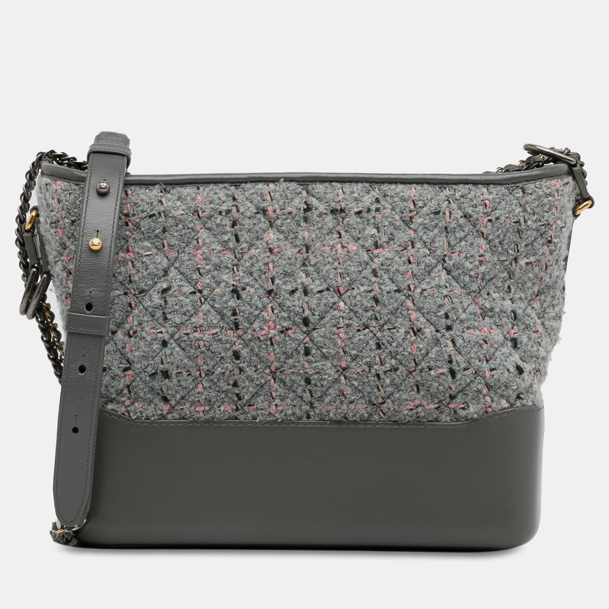 

Chanel Medium Tweed Gabrielle Crossbody Bag, Grey