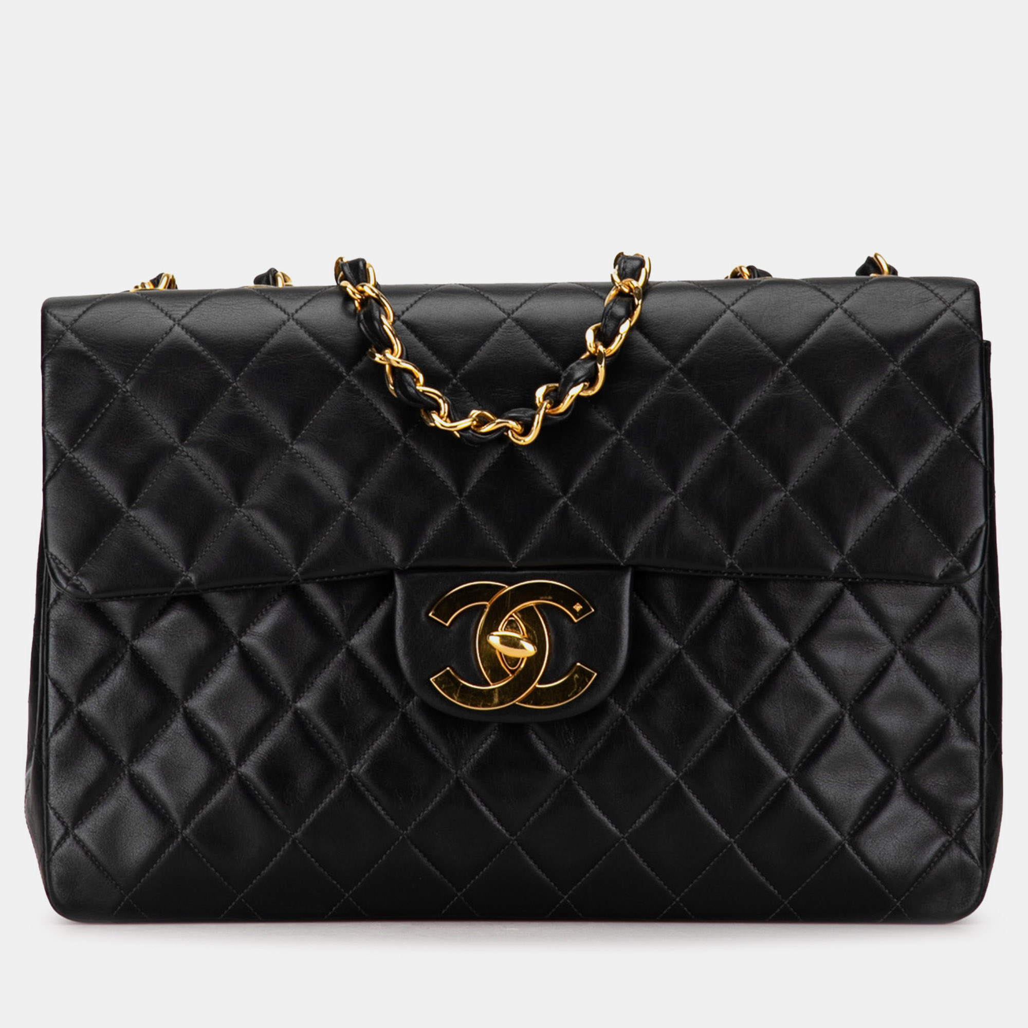 

Chanel Maxi  Classic Lambskin Single Flap Bag, Black
