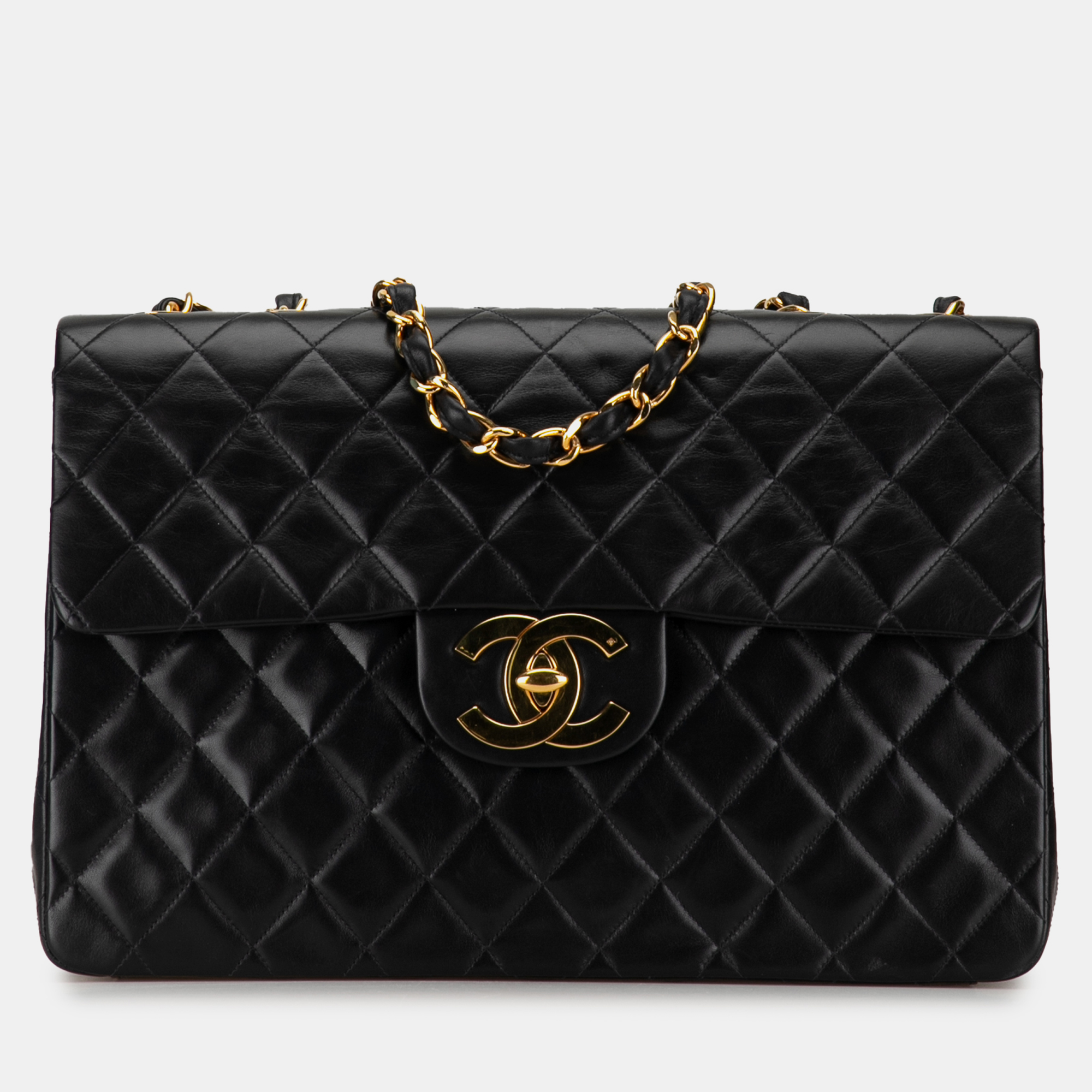 

Chanel Maxi  Classic Lambskin Single Flap Bag, Black