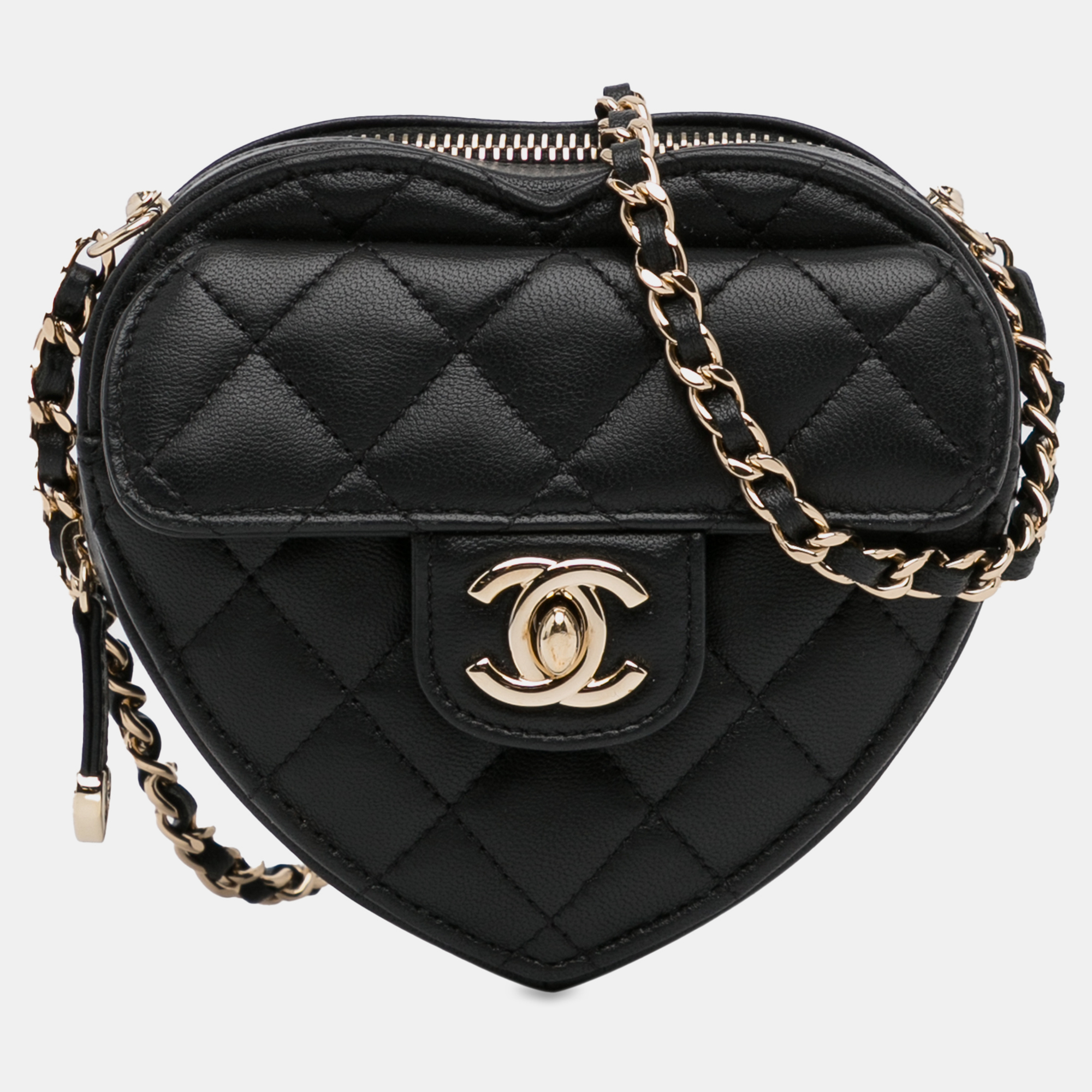 

Chanel Mini CC in Love Heart Crossbody, Black