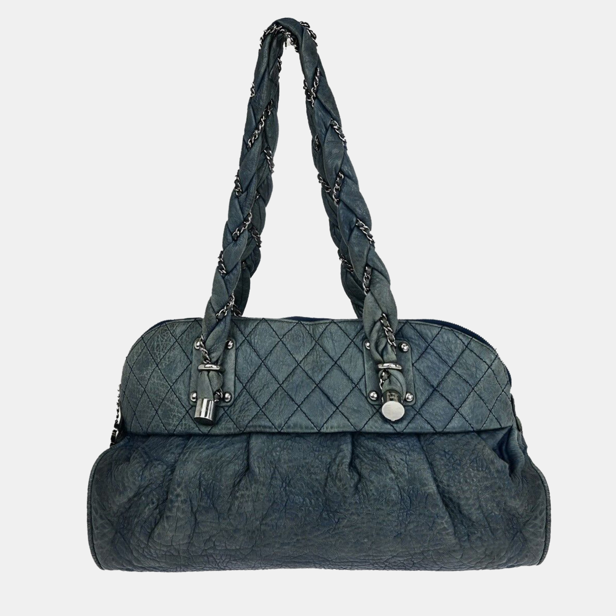 

Chanel Blue Leather Leather Lady Braid Bag