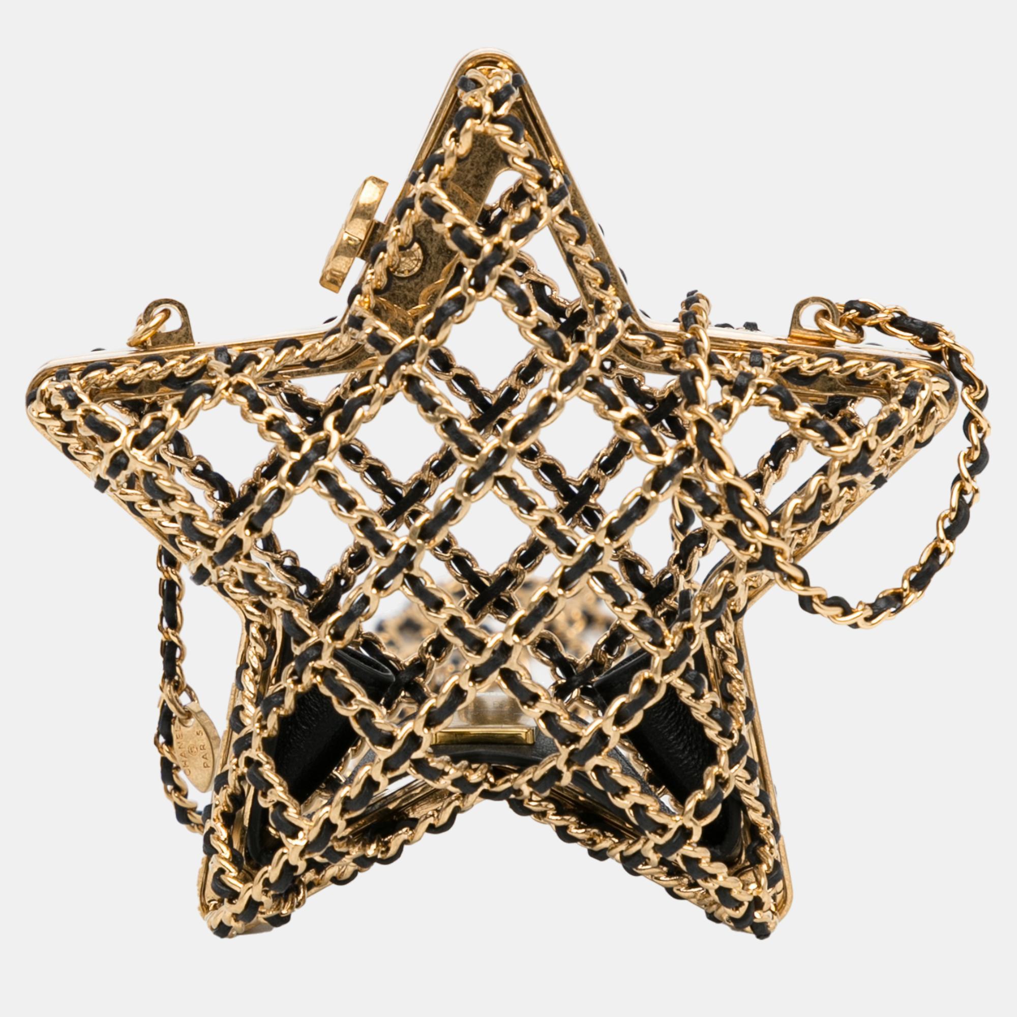 

Chanel Black/Gold CC Star Minaudiere Bag