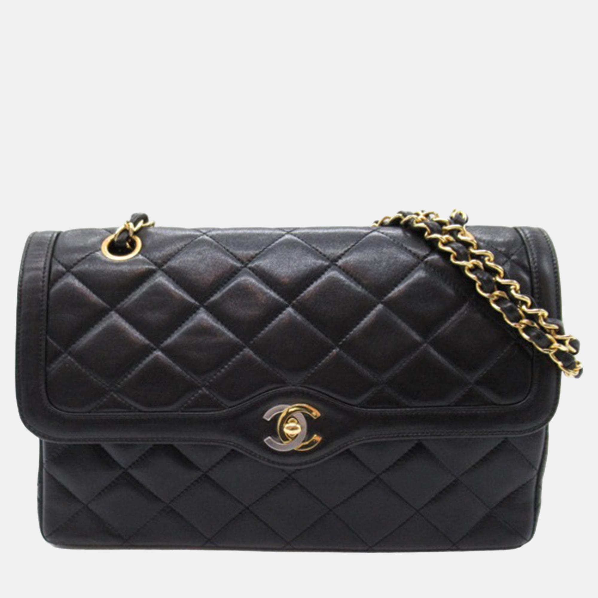 

Chanel Black Limited Edition Medium Classic Lambskin Double Flap