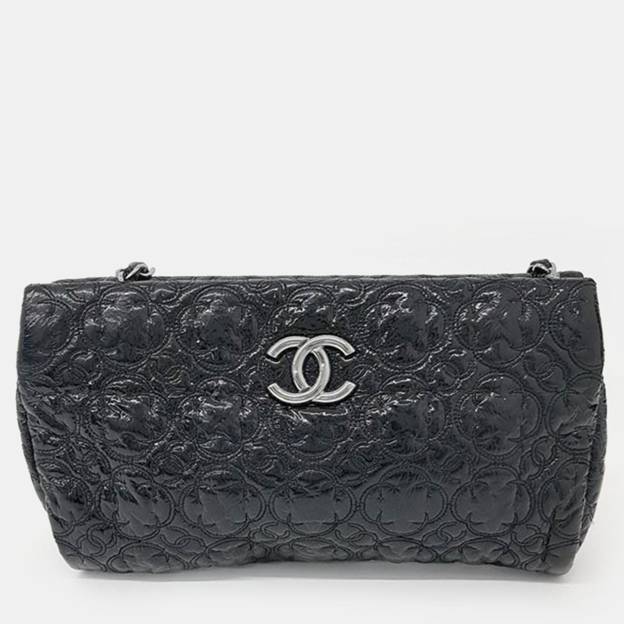 

Chanel Patent Leather Shoulder Bag, Black