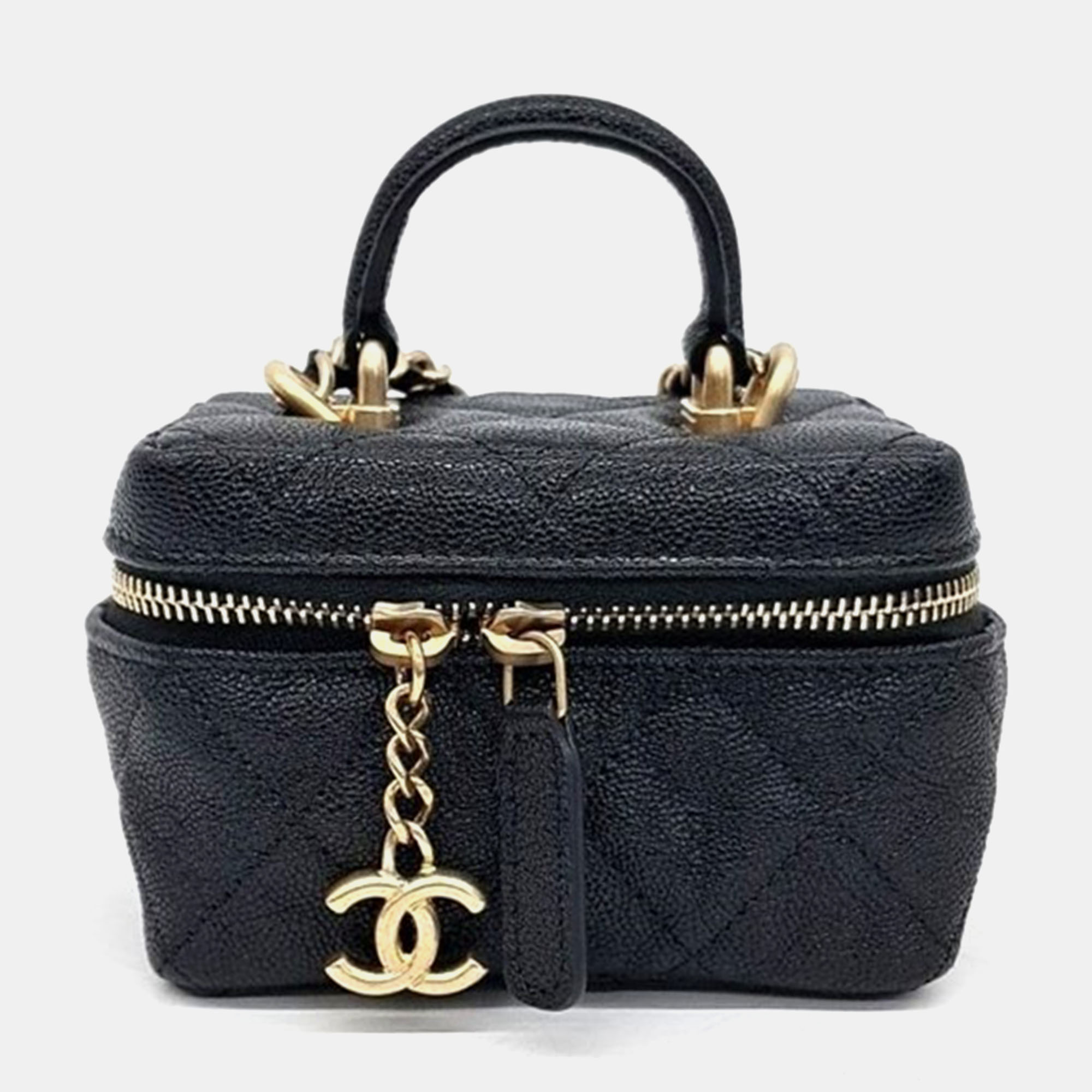 

Chanel Caviar Vanity Mini Chain Crossbody Bag, Black