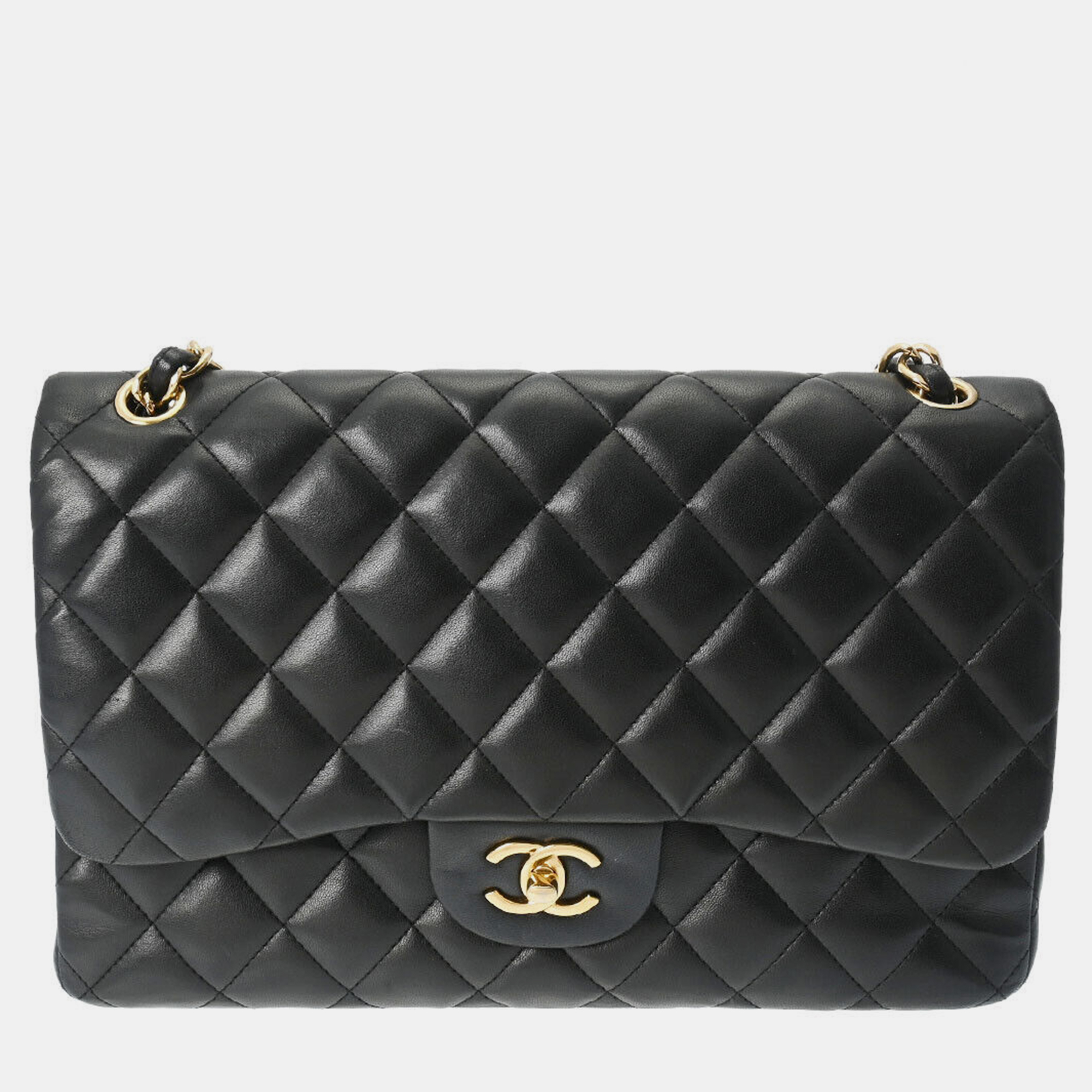 

Chanel Black Leather Classic Double Flap Bag