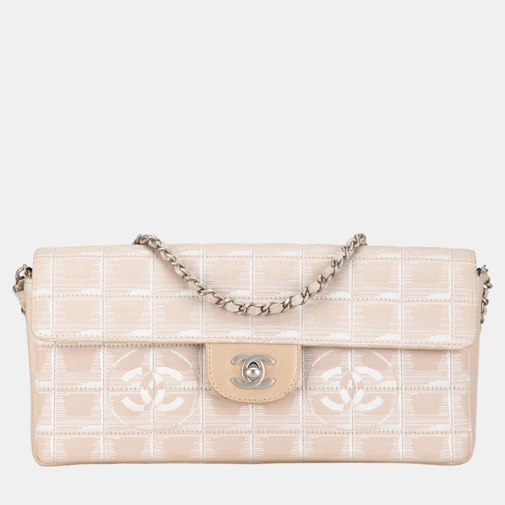

Chanel Pink New Travel Line East West Flap