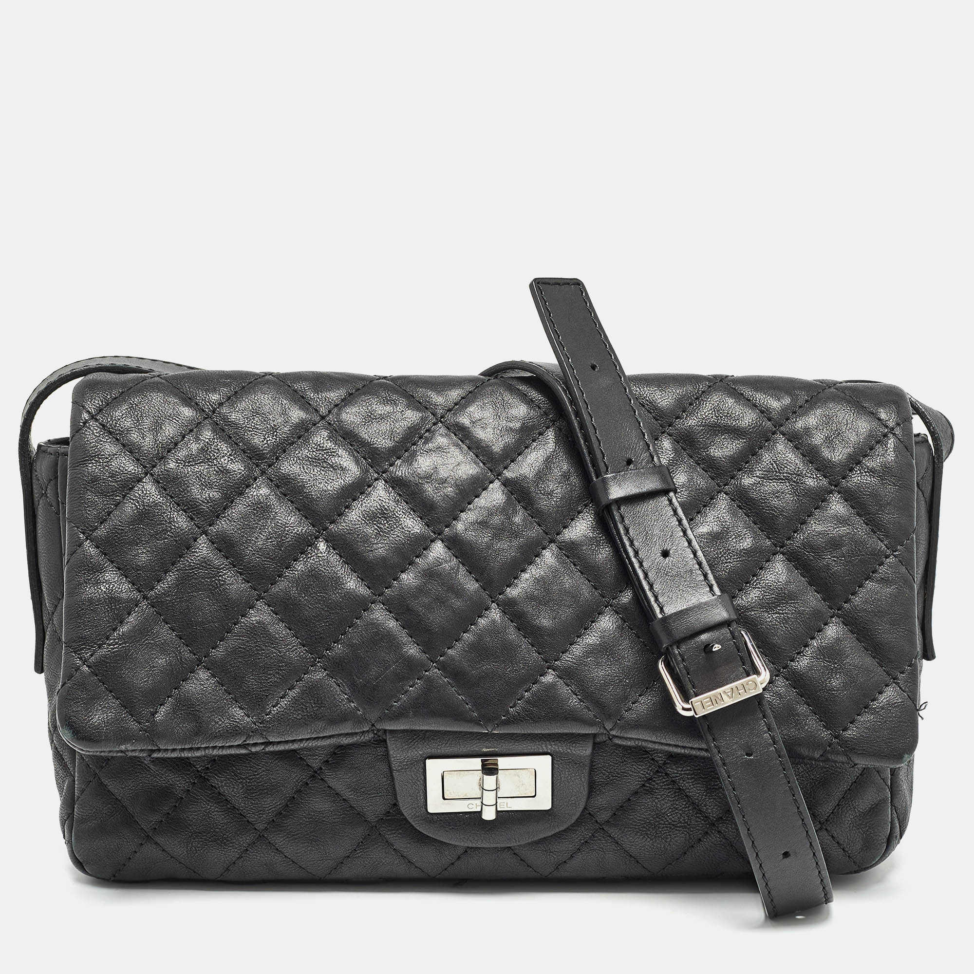 

Chanel Black Quilted Leather Easy Reissue Messenger Bag