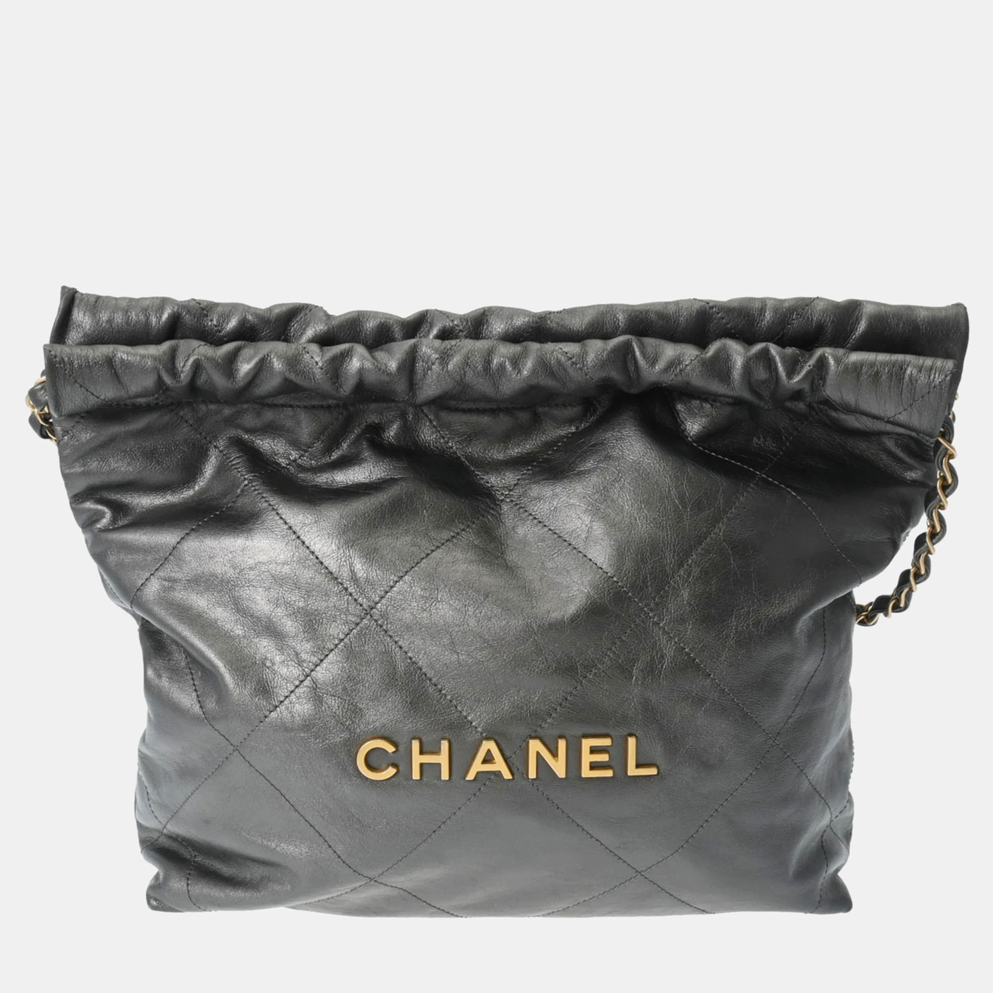 

Chanel Leather  22 Hobos, Grey