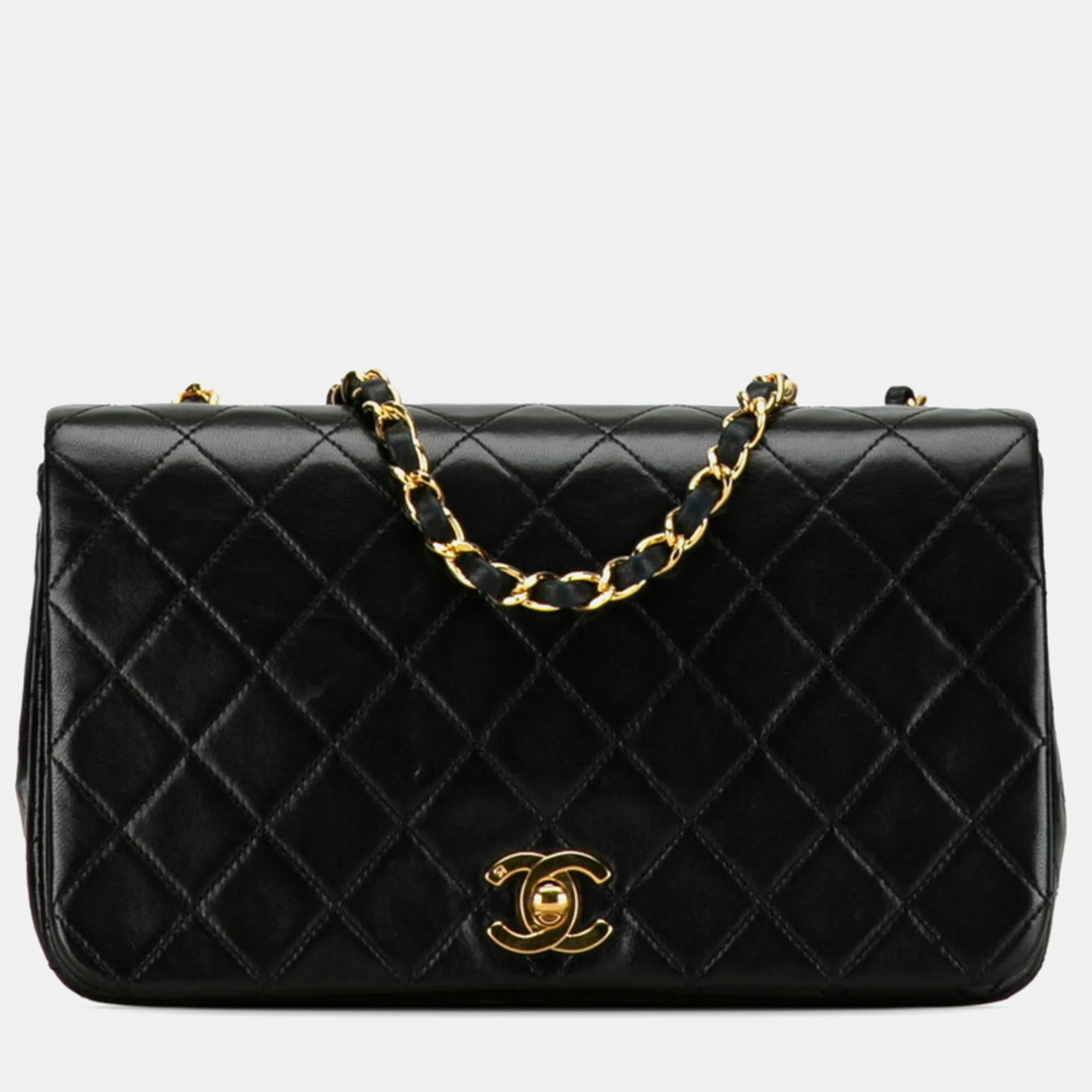 

Chanel Black CC Quilted Lambskin Full Flap Bag