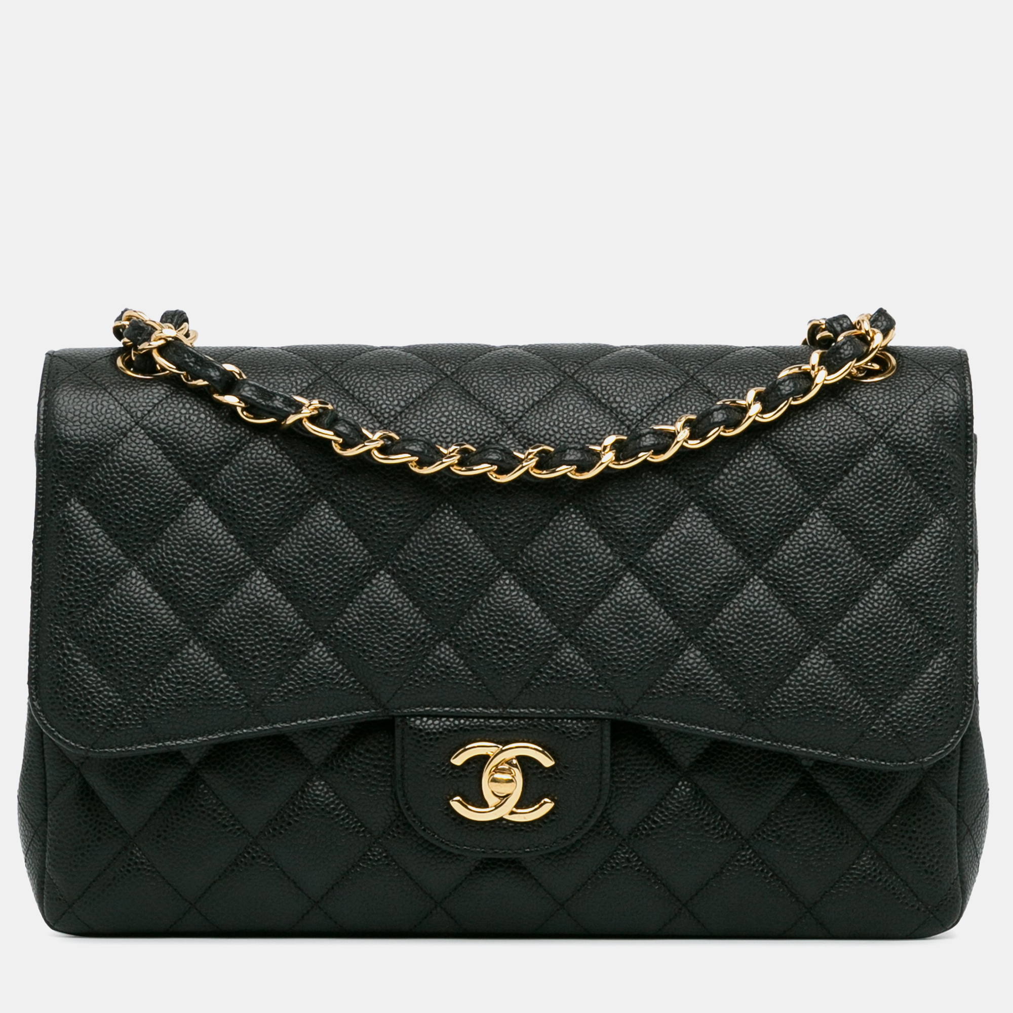

Chanel Jumbo Classic Caviar Double Flap, Black